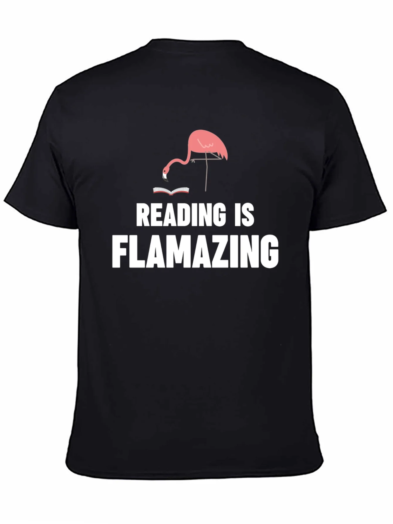 Camiseta Negra Flamenco Lector - ?Flamazing!