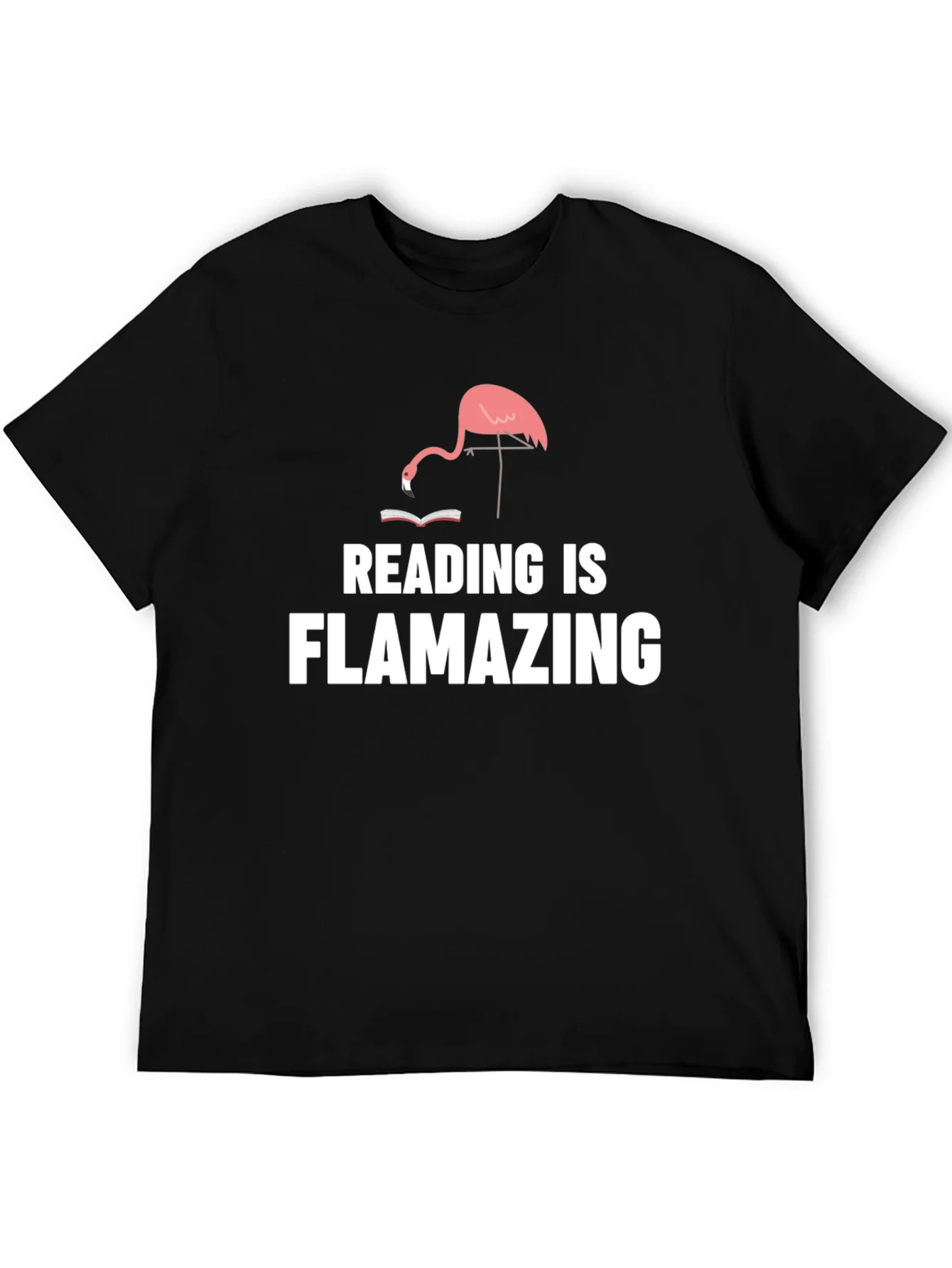 Camiseta Negra Flamenco Lector - ?Flamazing!