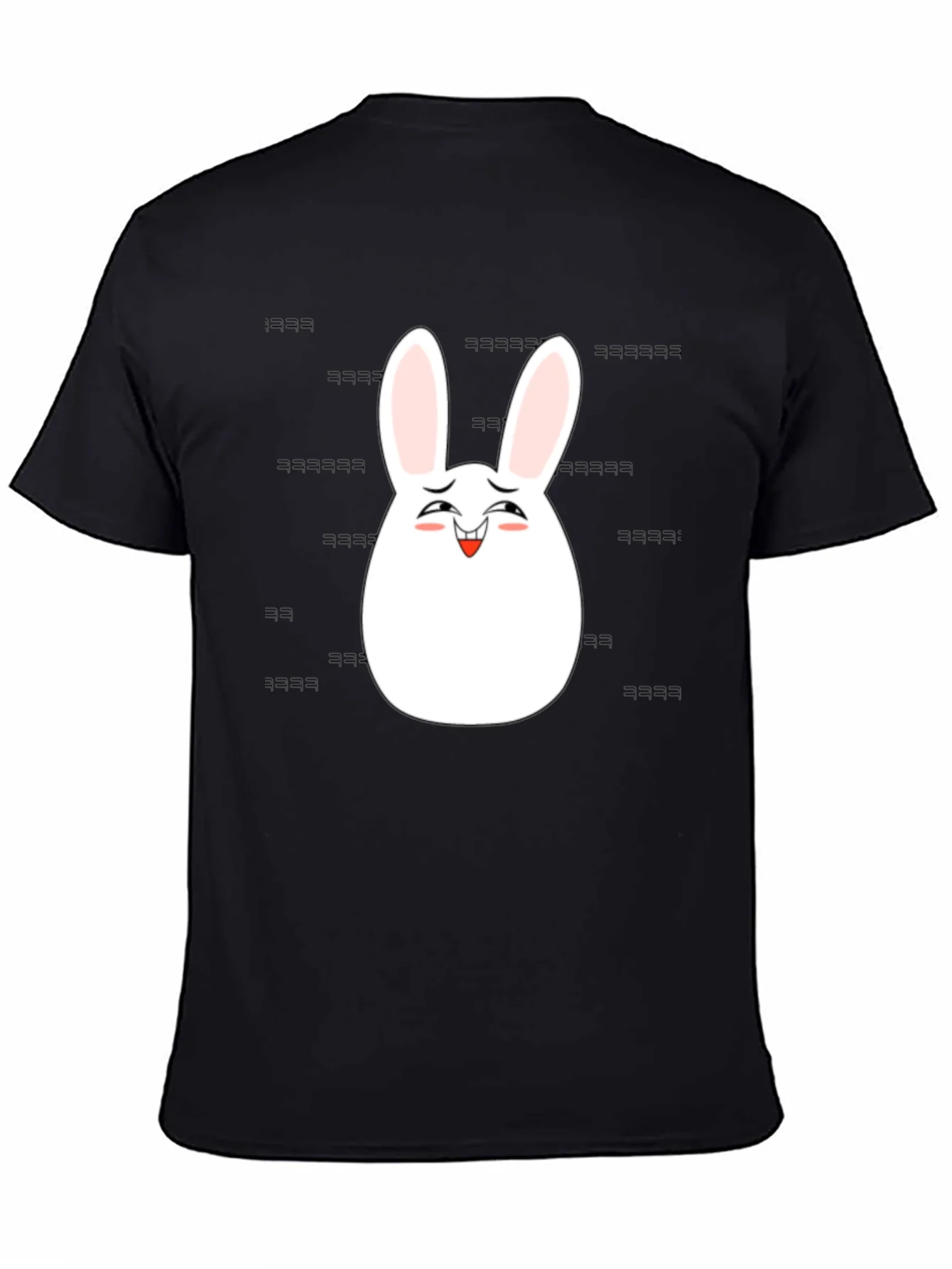 Rebbecca Funny Easter Bunny Laughing Graphic Tee - Black