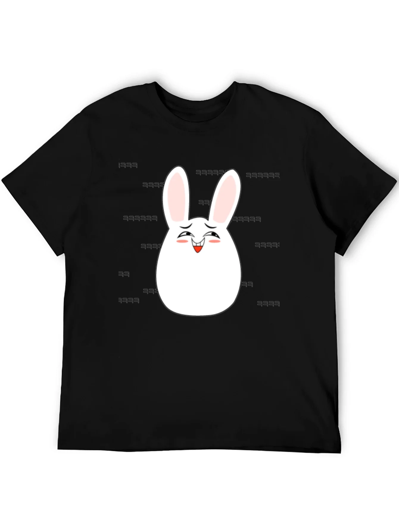 Rebbecca Funny Easter Bunny Laughing Graphic Tee - Black