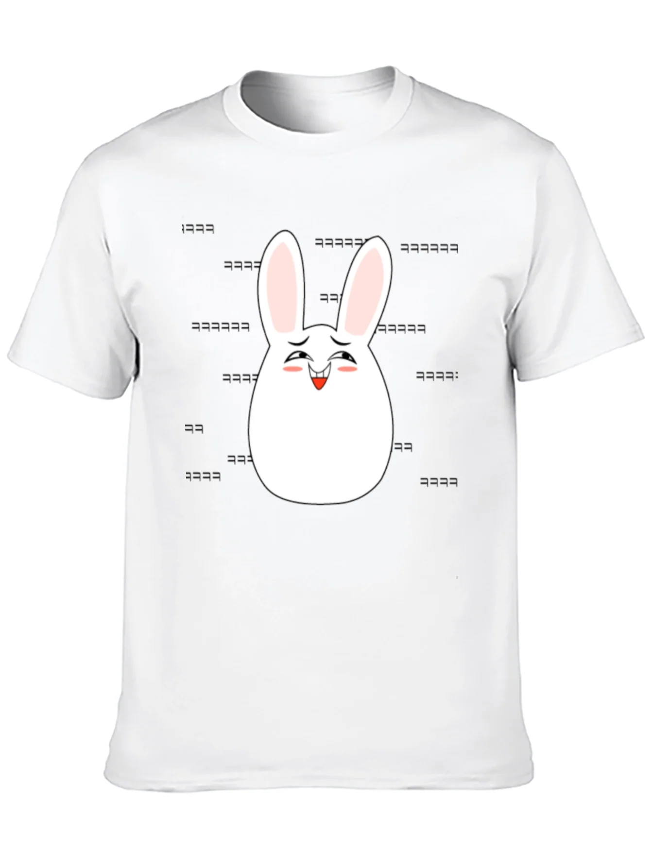 Rebbecca Funny Easter Bunny Laughing Graphic Tee - Black