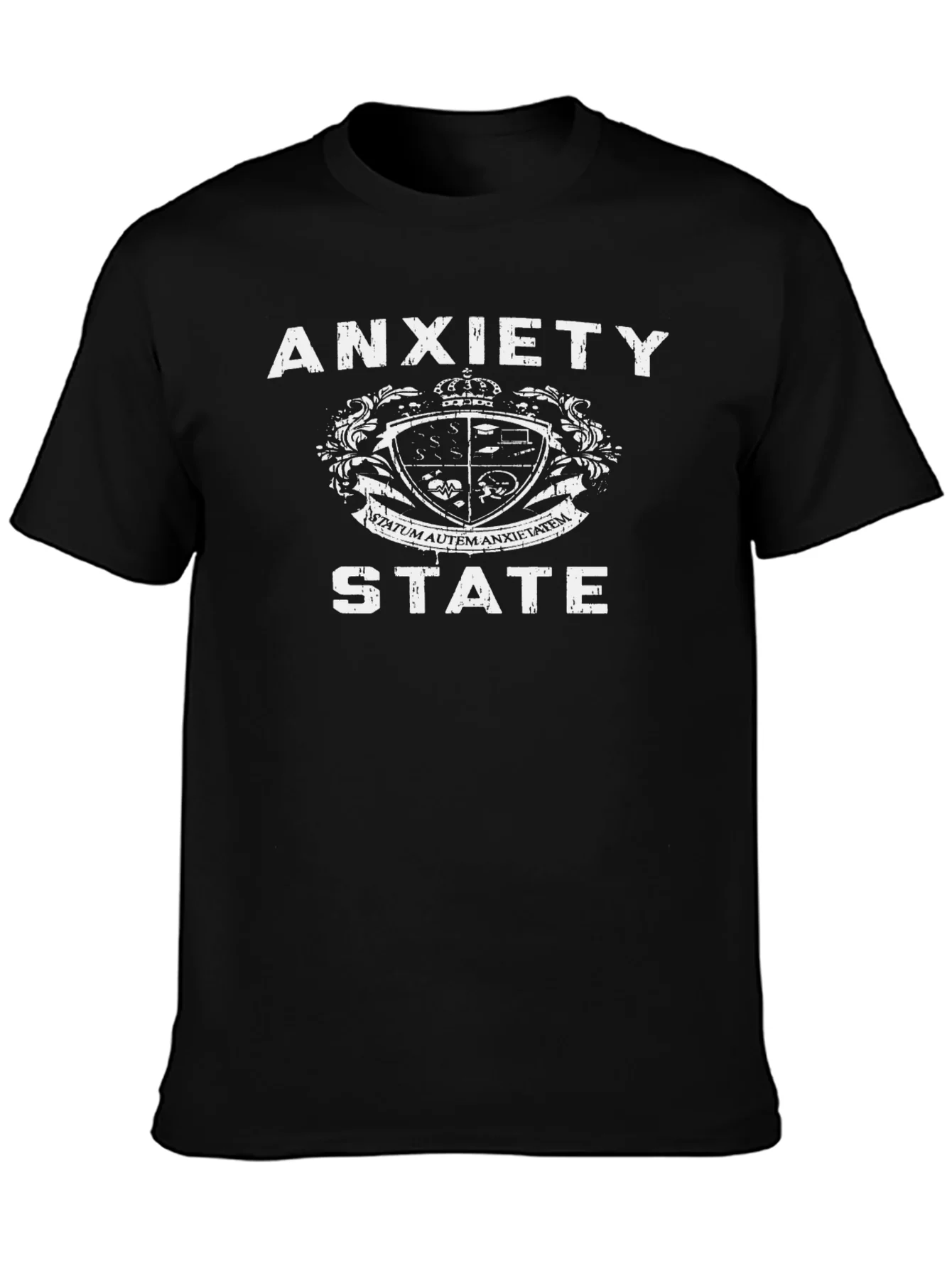 Rebbecca Anxiety State Black Graphic T-Shirt
