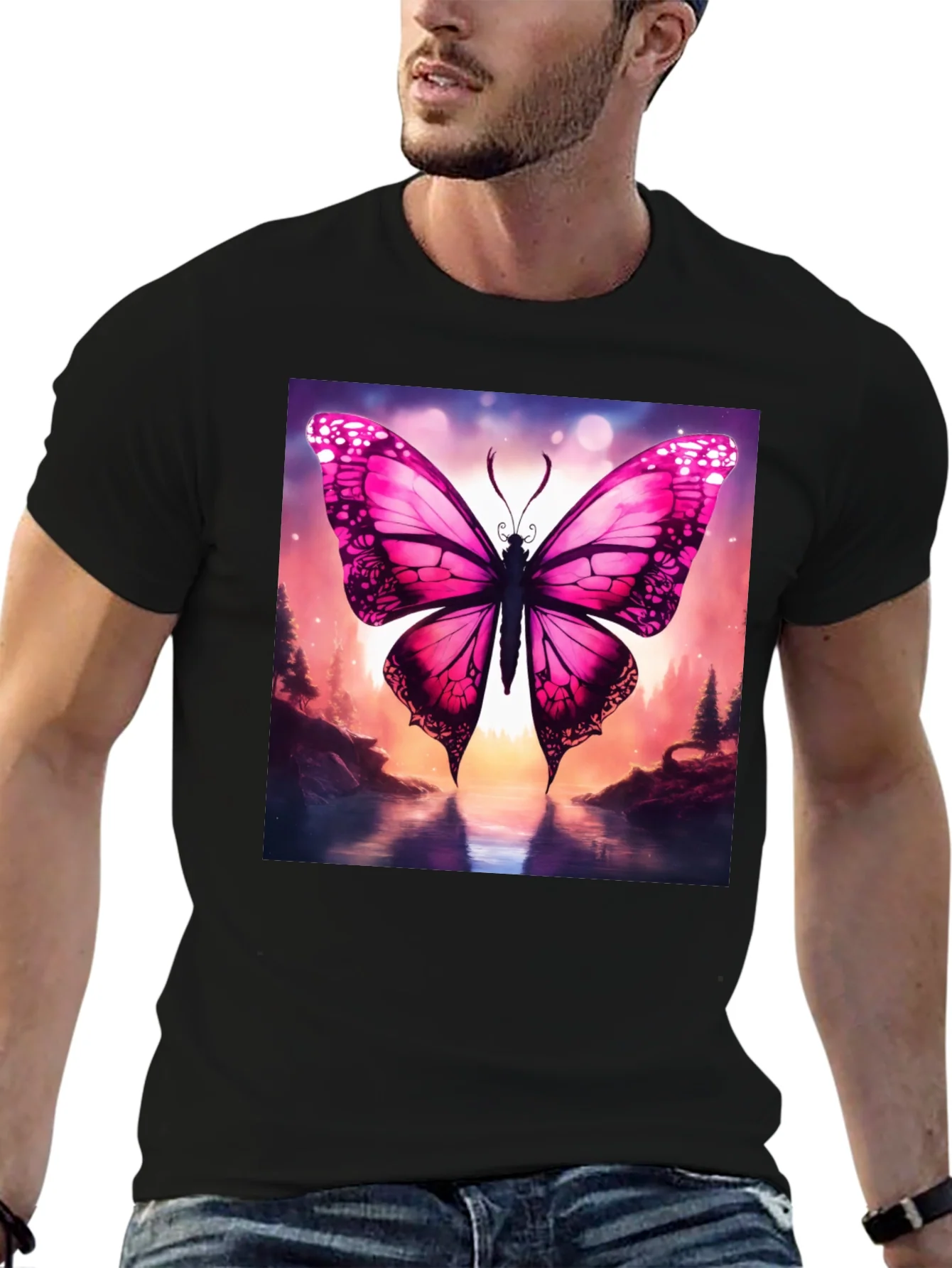 Rebbecca Butterfly Graphic T-Shirt - Nature Inspired Design