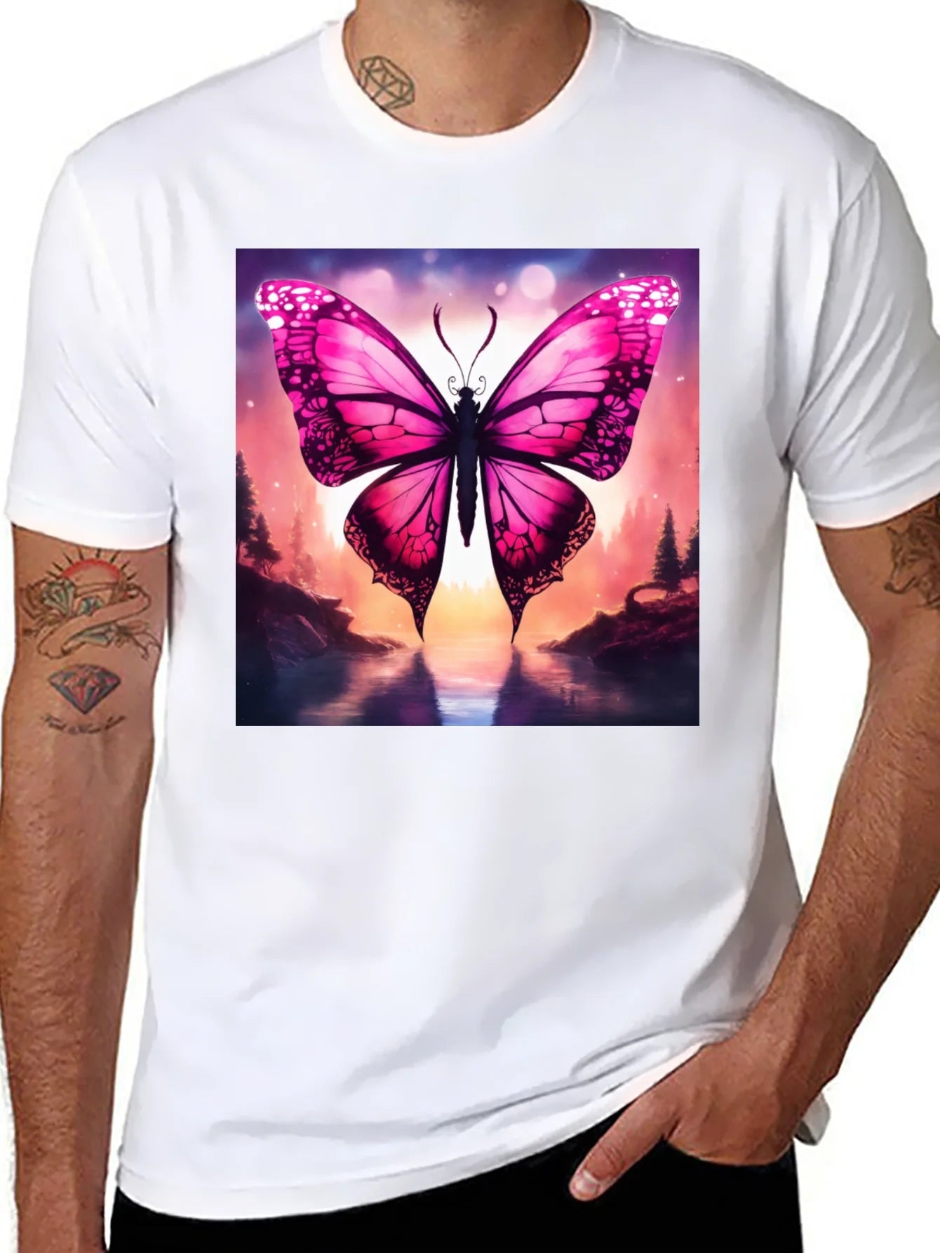 Rebbecca Butterfly Graphic T-Shirt - Nature Inspired Design