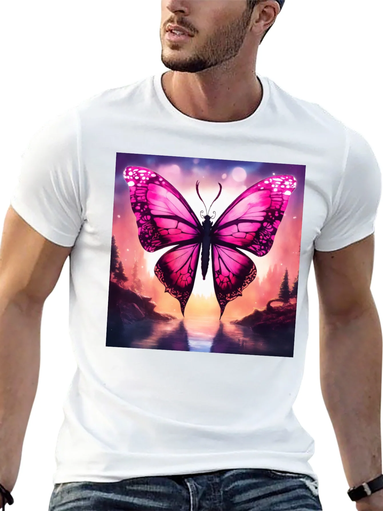 Rebbecca Butterfly Graphic T-Shirt - Nature Inspired Design