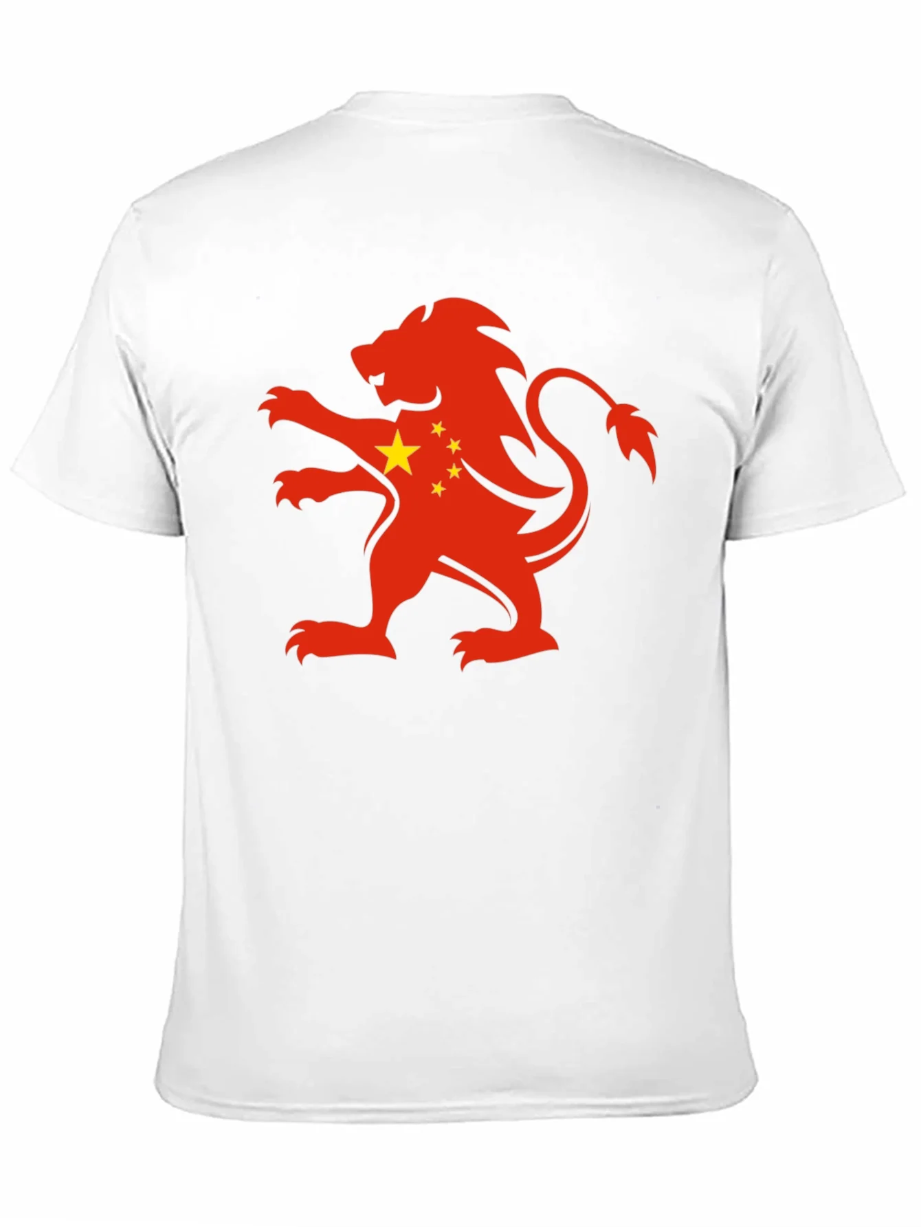 Rebbecca China Flag Lion Graphic Black T-Shirt