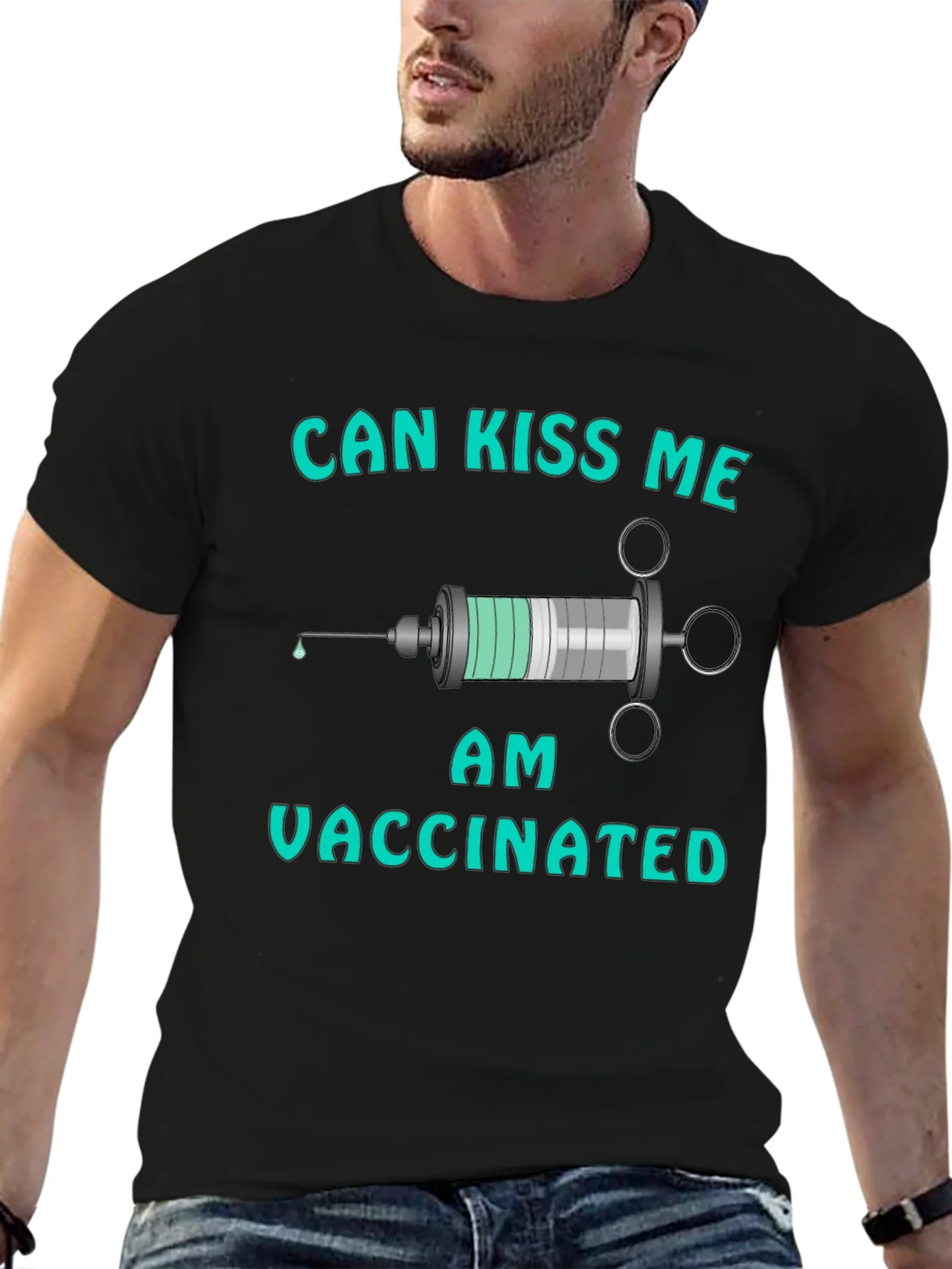 Rebbecca Can Kiss Me I Am Vaccinated Graphic Tee