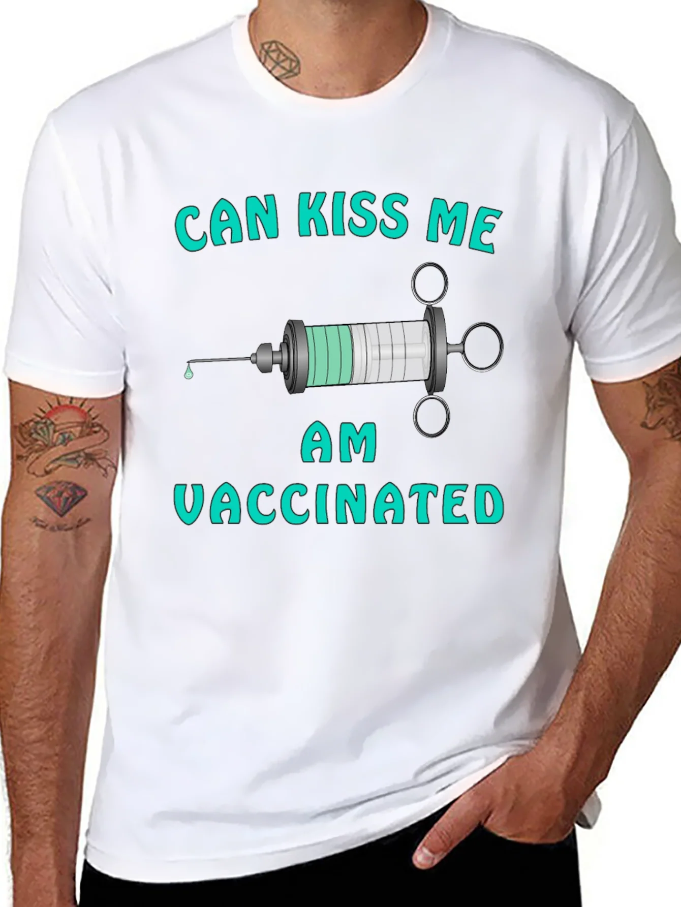 Rebbecca Can Kiss Me I Am Vaccinated Graphic Tee