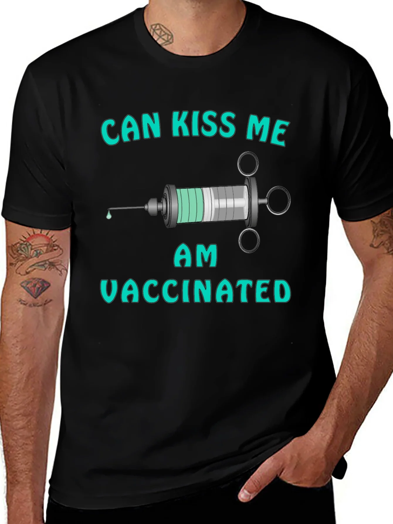Rebbecca Can Kiss Me I Am Vaccinated Graphic Tee