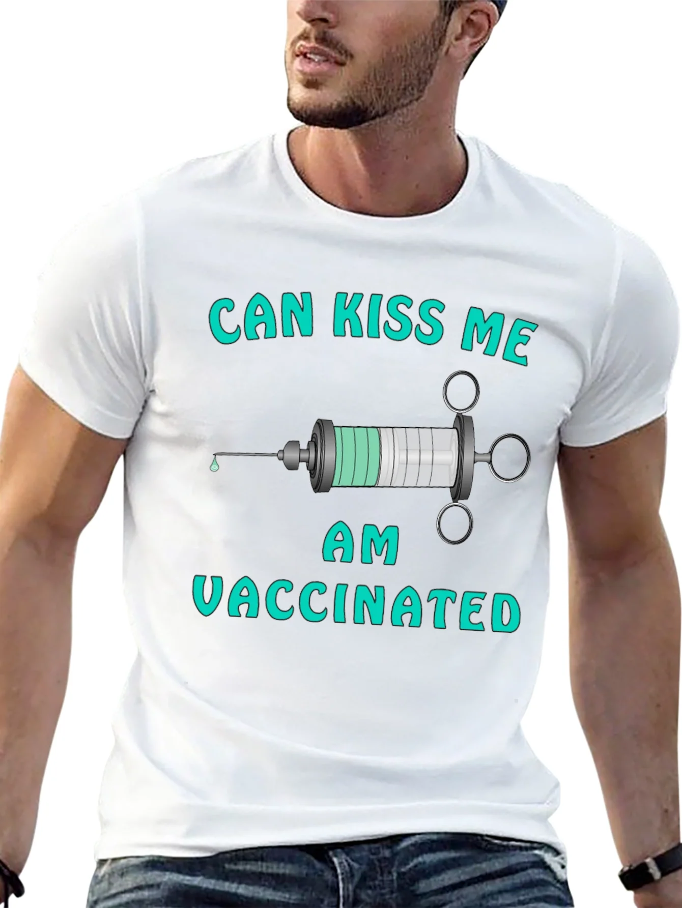 Rebbecca Can Kiss Me I Am Vaccinated Graphic Tee