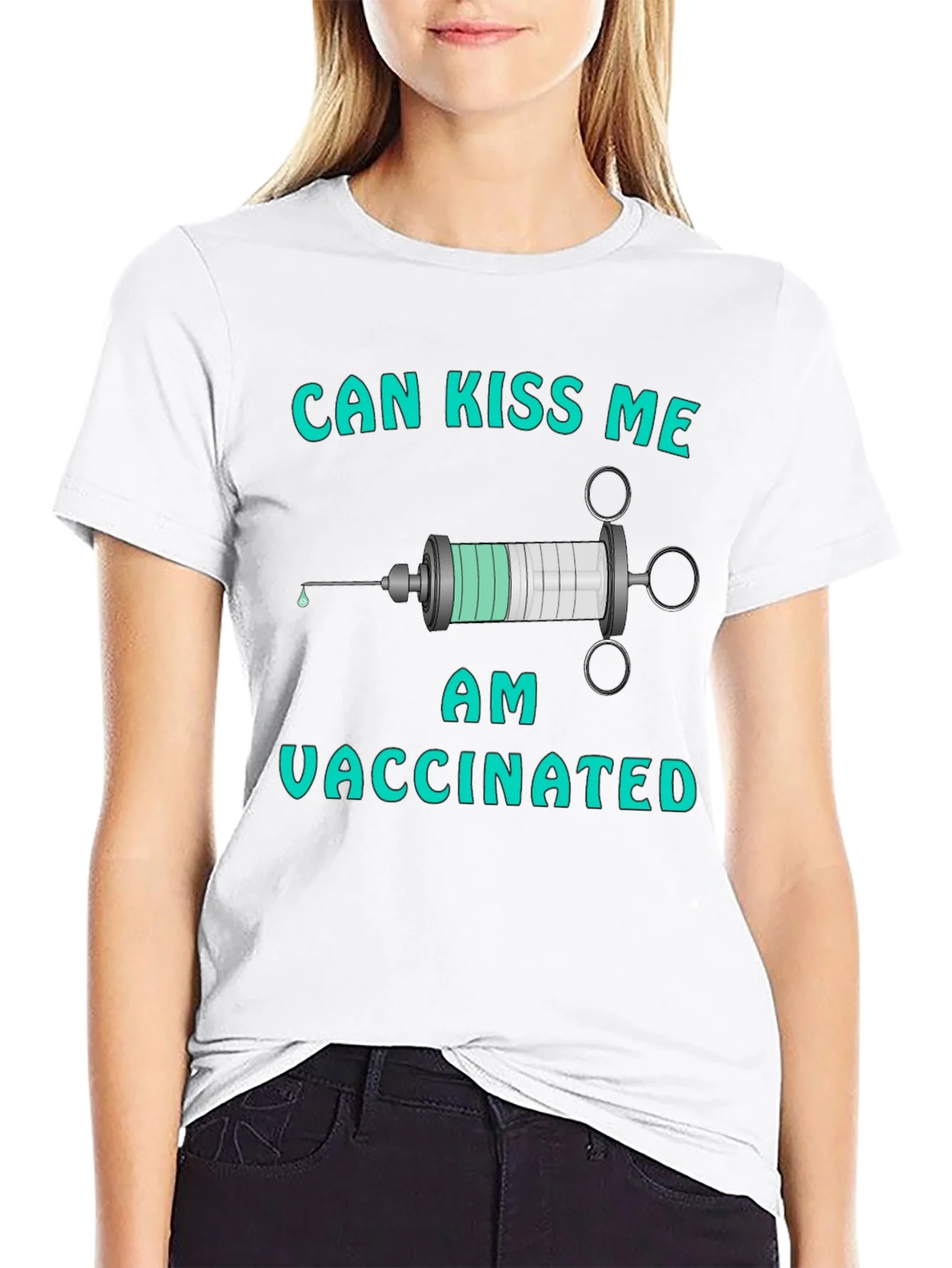 Rebbecca Can Kiss Me I Am Vaccinated Graphic Tee