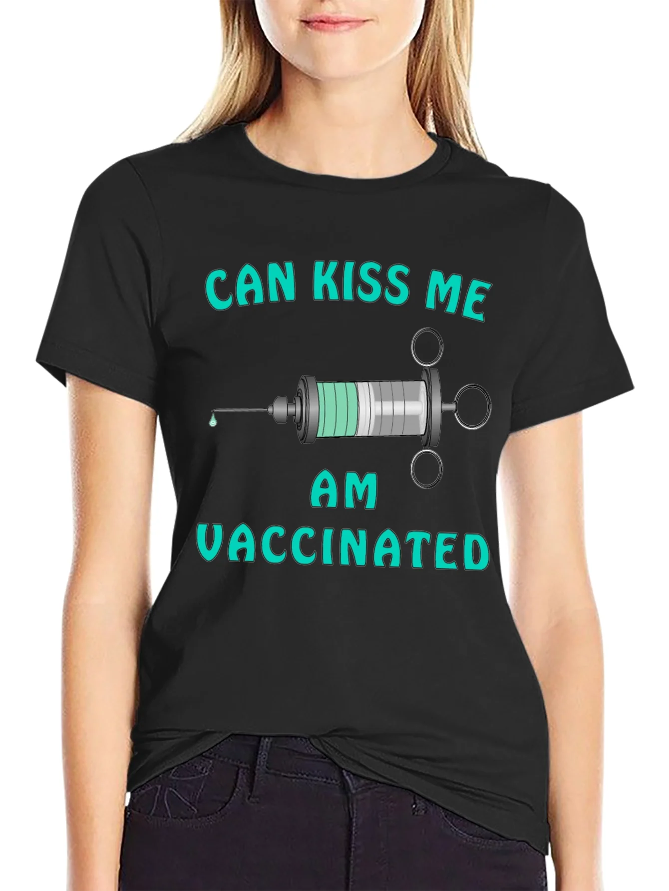 Rebbecca Can Kiss Me I Am Vaccinated Graphic Tee