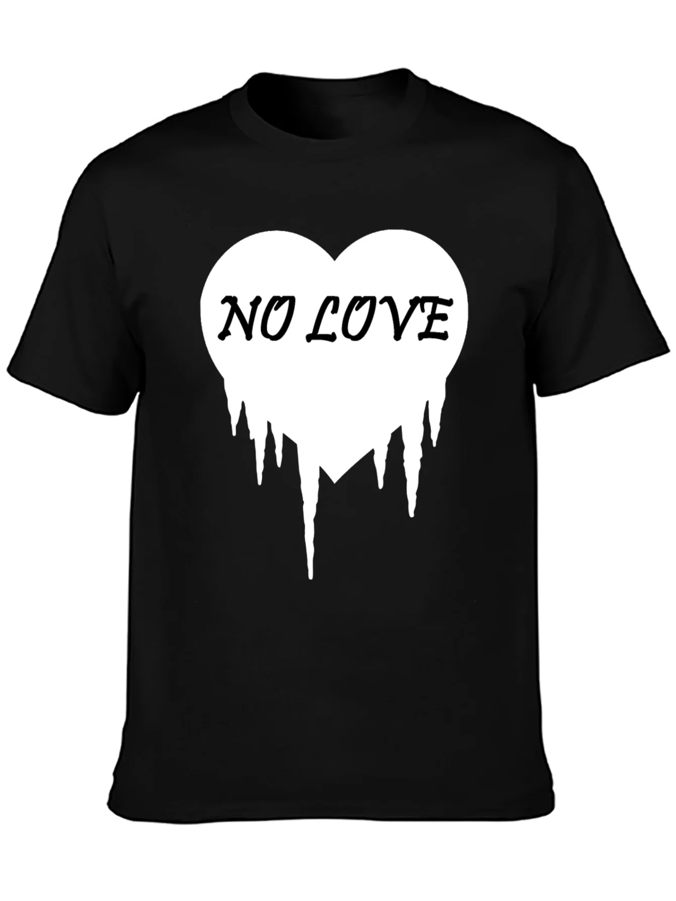 Rebbecca No Love Heart Drip Black T-Shirt