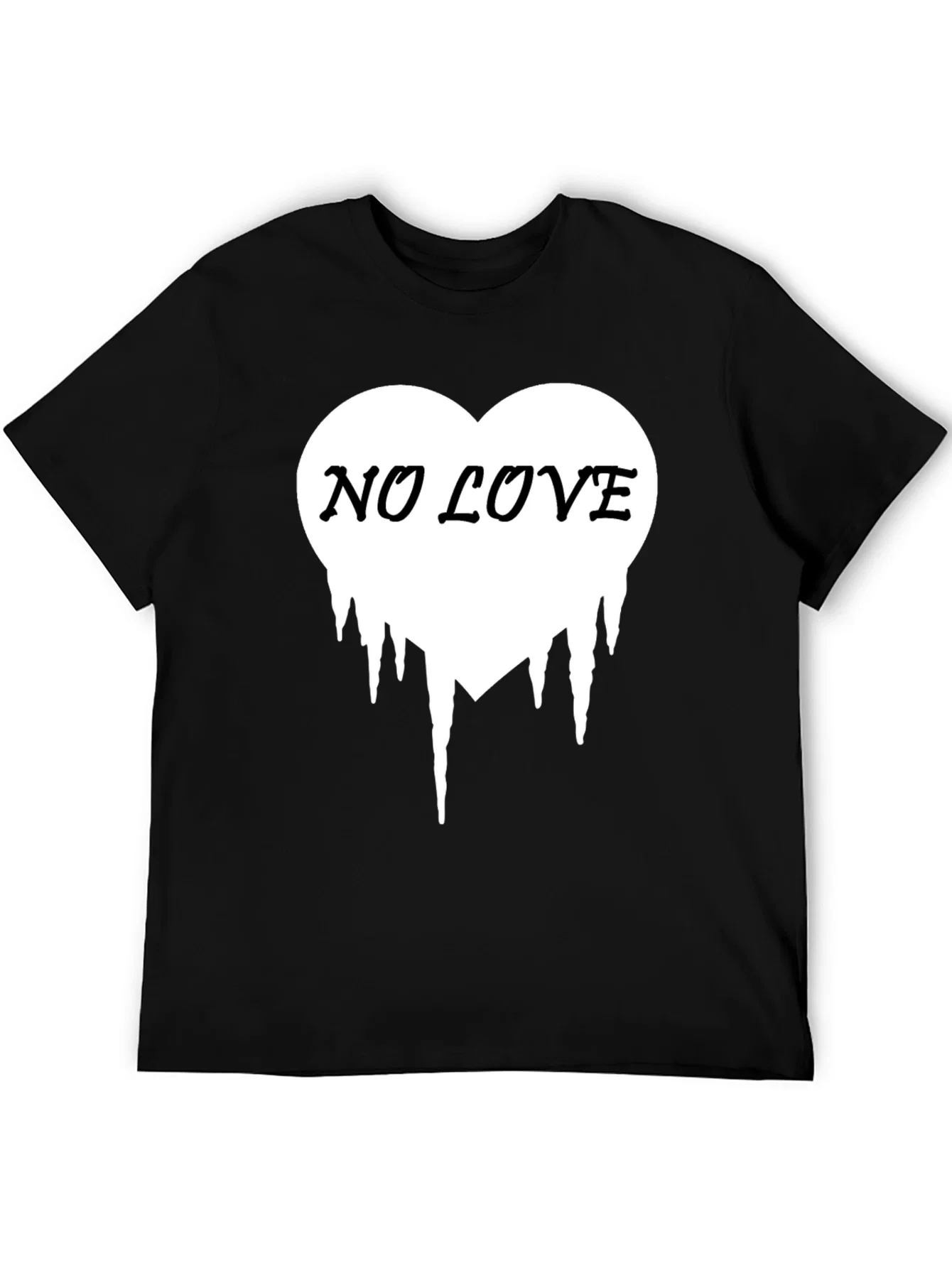 Rebbecca No Love Heart Drip Black T-Shirt