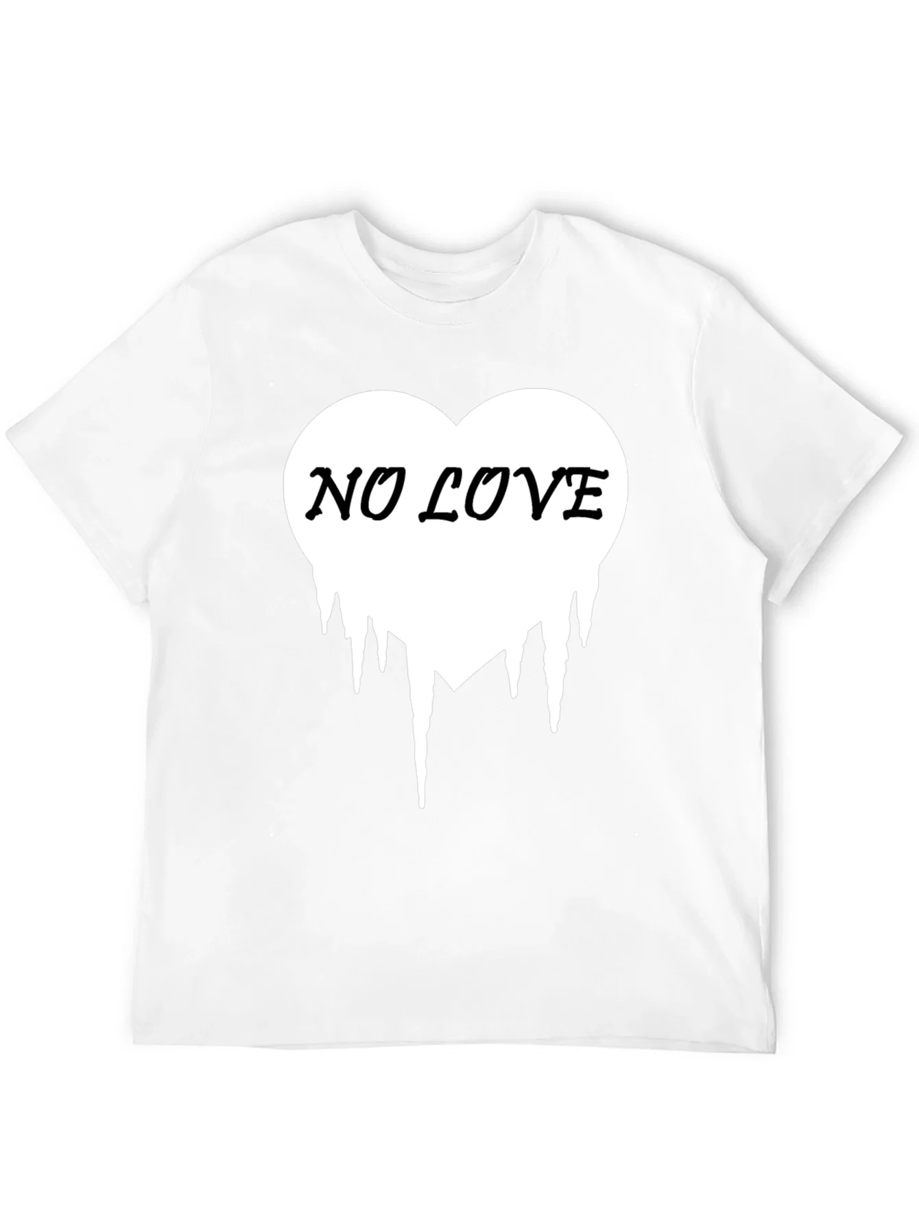 Rebbecca No Love Heart Drip Black T-Shirt
