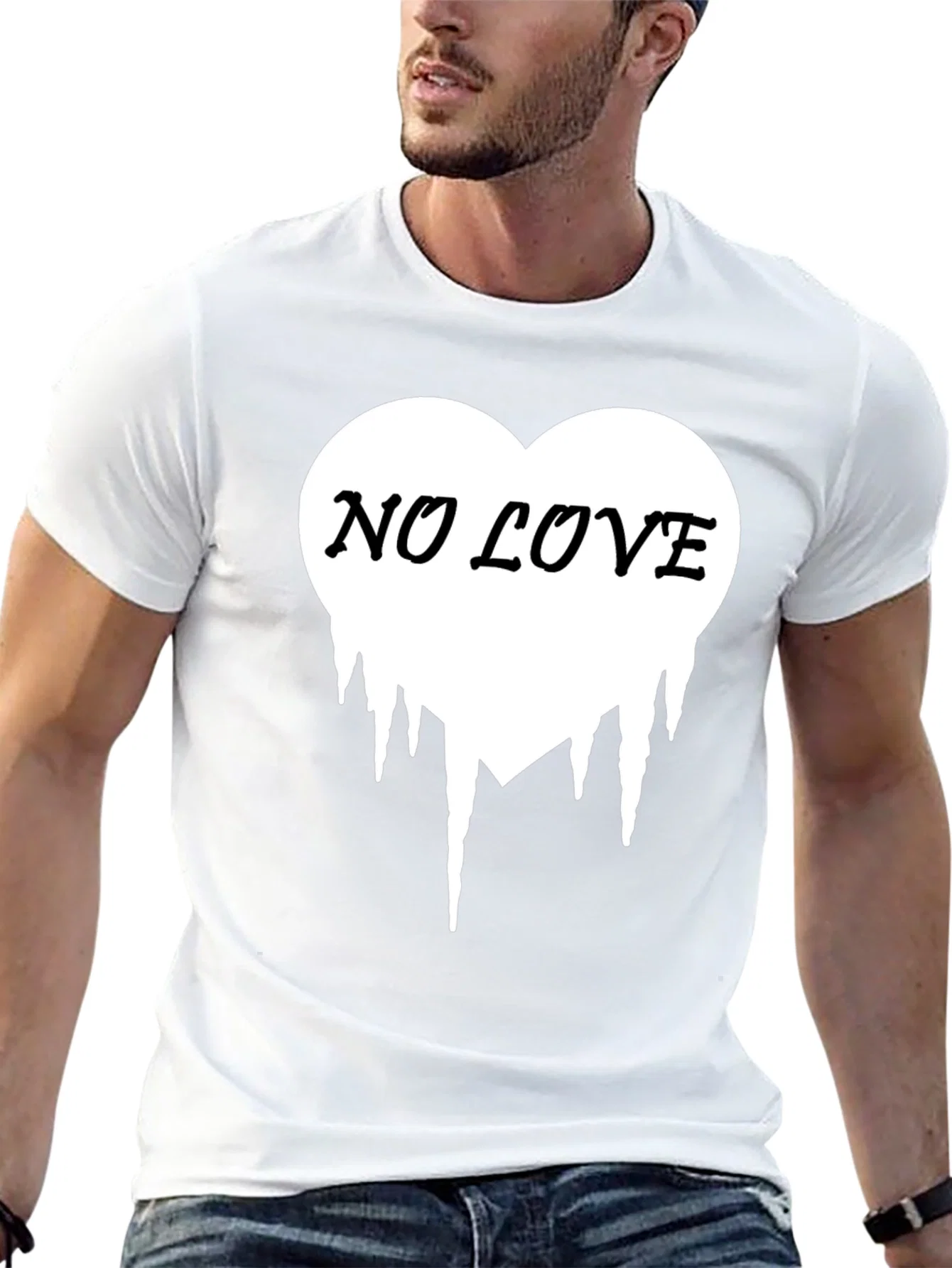 Rebbecca No Love Heart Drip Black T-Shirt