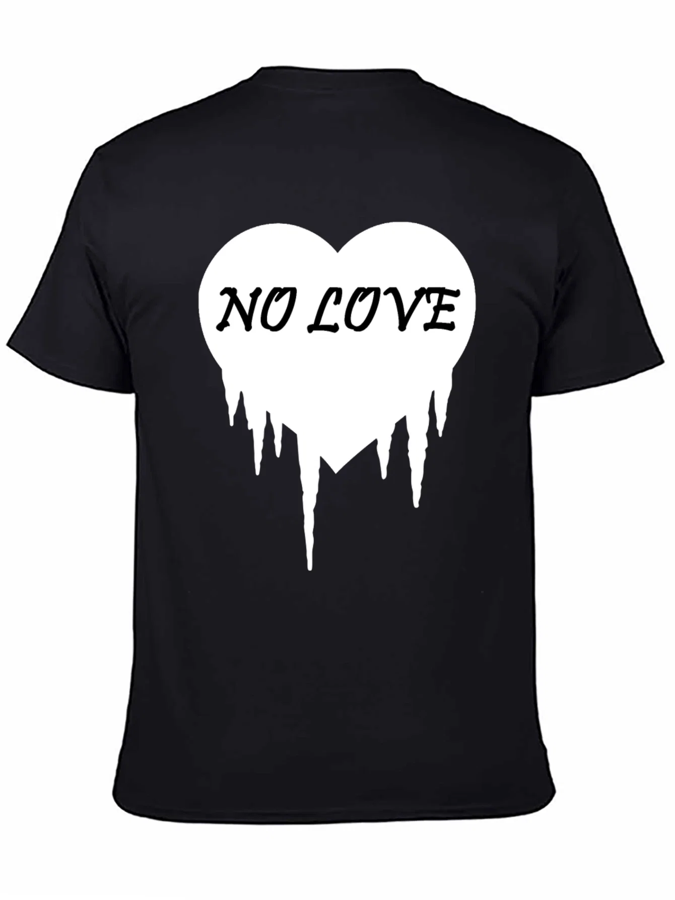 Rebbecca No Love Heart Drip Black T-Shirt