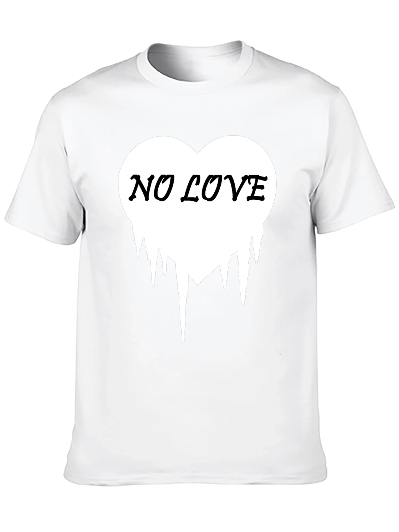 Rebbecca No Love Heart Drip Black T-Shirt