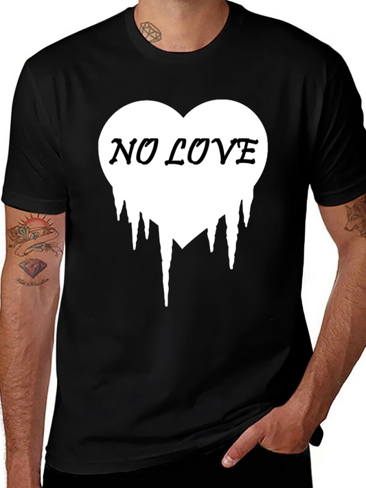 Rebbecca No Love Heart Drip Black T-Shirt