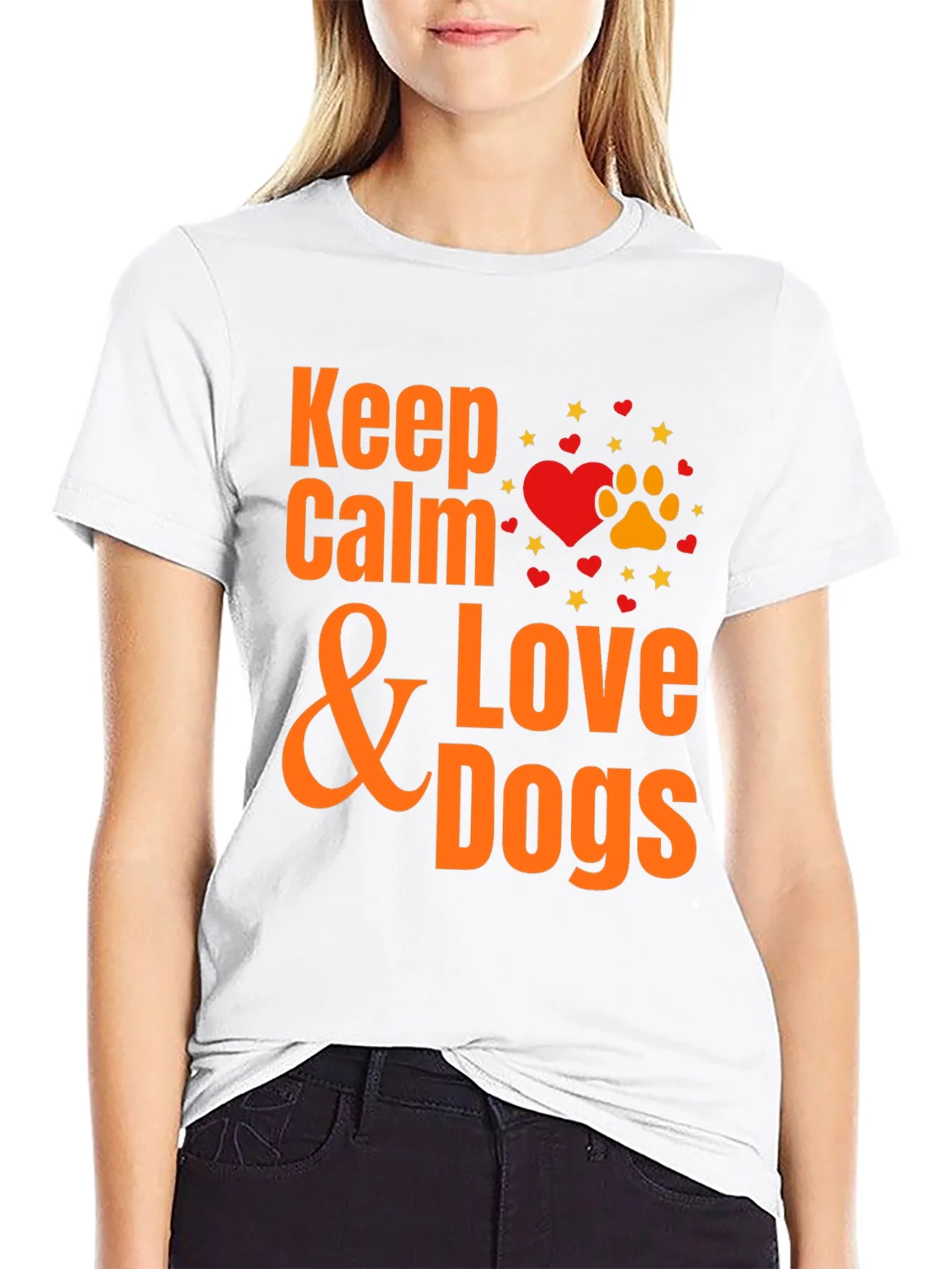 Rebbecca Keep Calm & Love Dogs T-Shirt