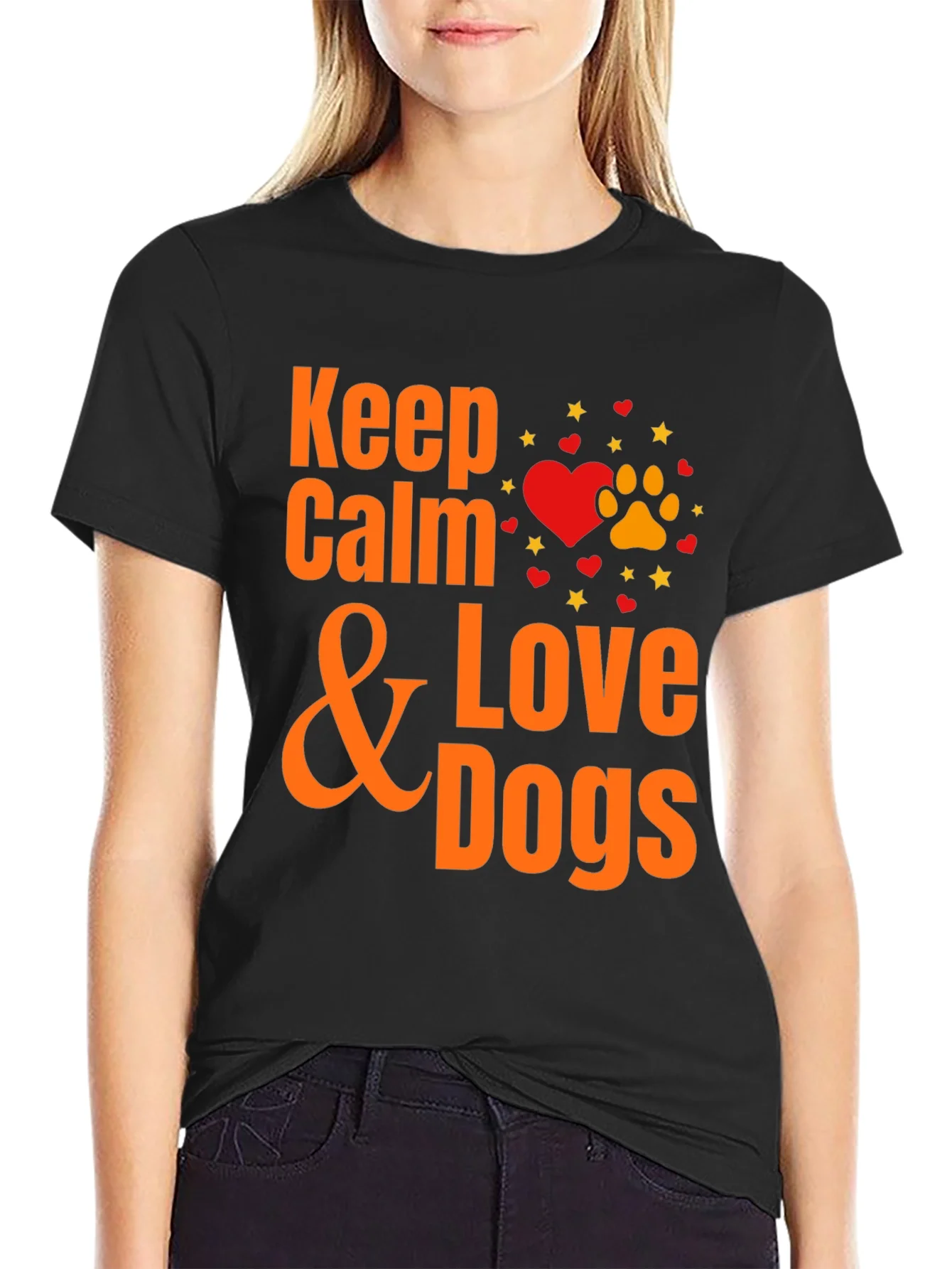 Rebbecca Keep Calm & Love Dogs T-Shirt