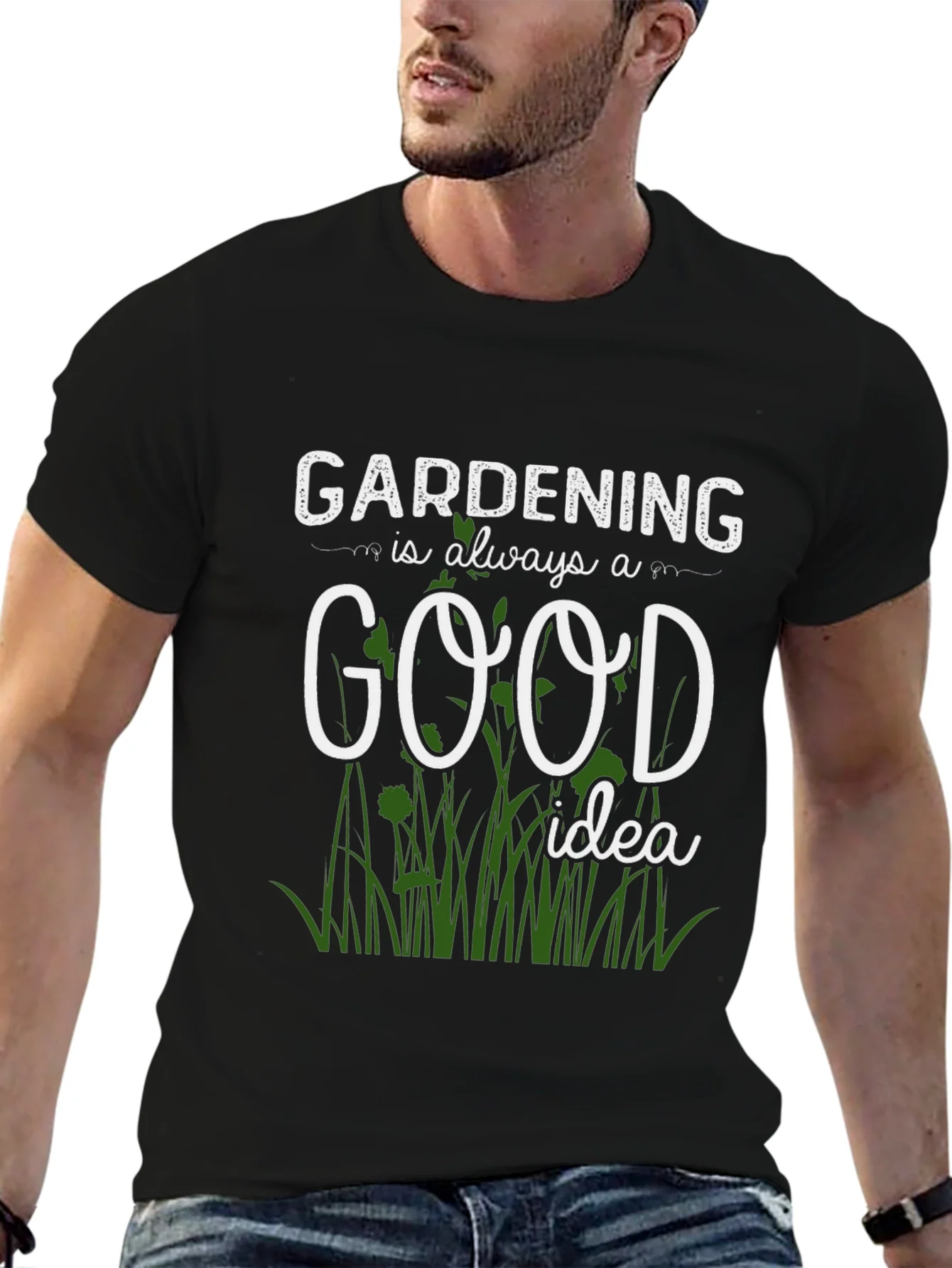 Camiseta negra: Jardiner¨ªa una buena idea