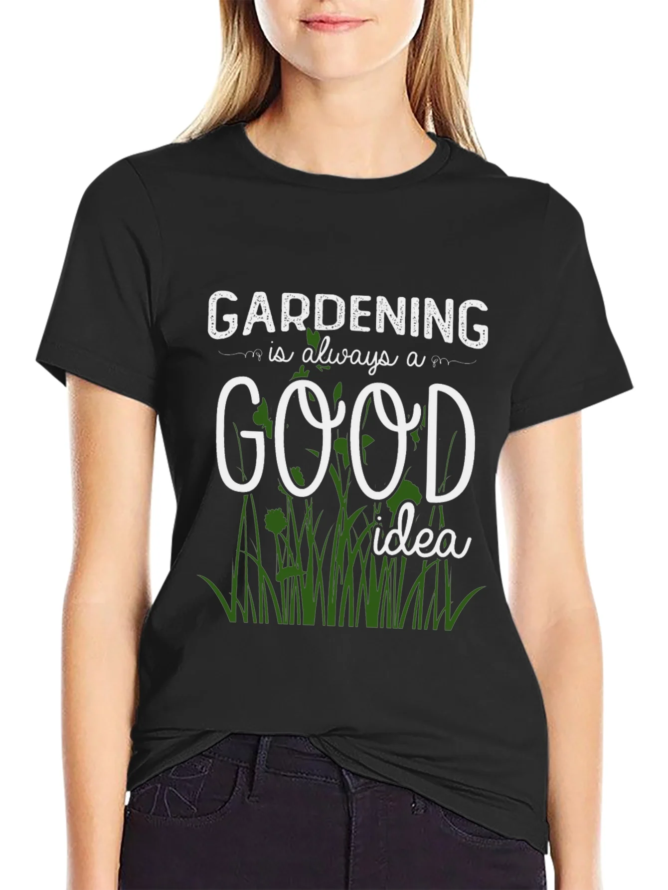 Camiseta negra: Jardiner¨ªa una buena idea