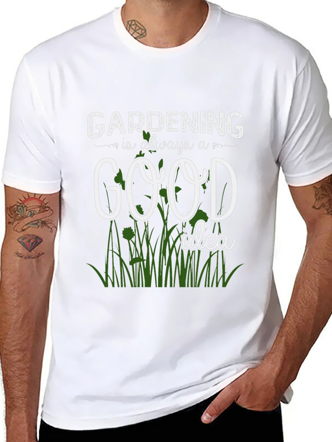 Camiseta negra: Jardiner¨ªa una buena idea