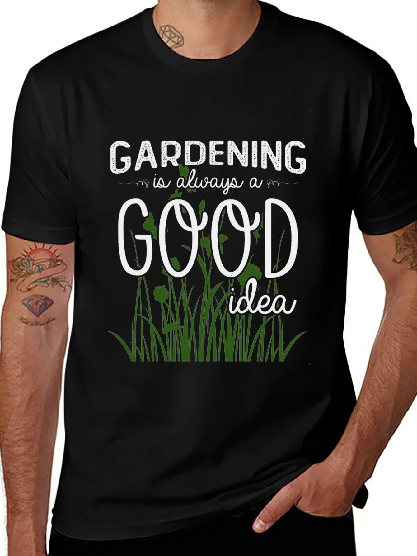 Camiseta negra: Jardiner¨ªa una buena idea