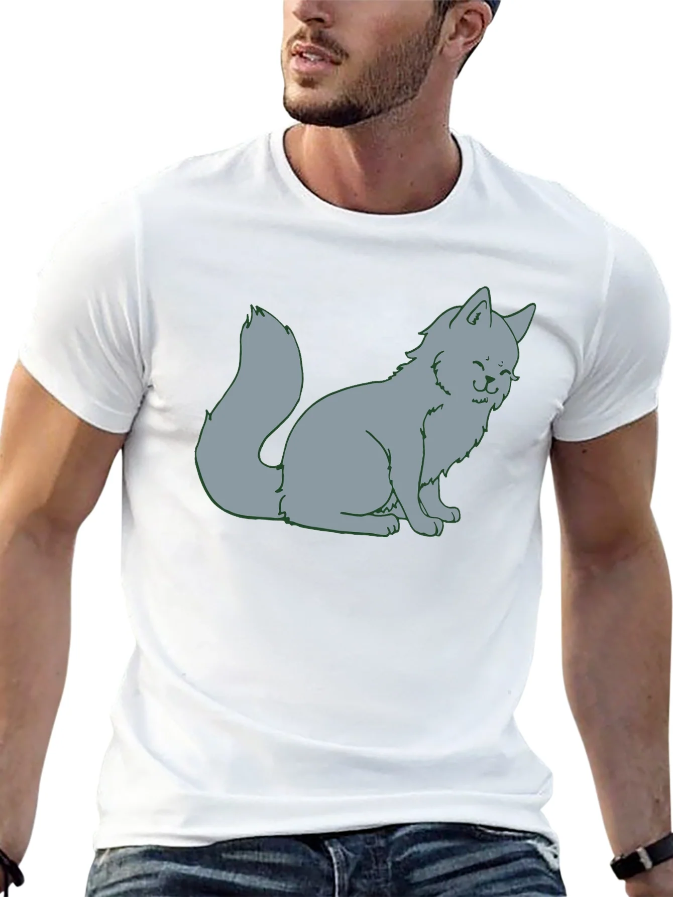 Rebbecca Cat Cartoon Graphic T-Shirt