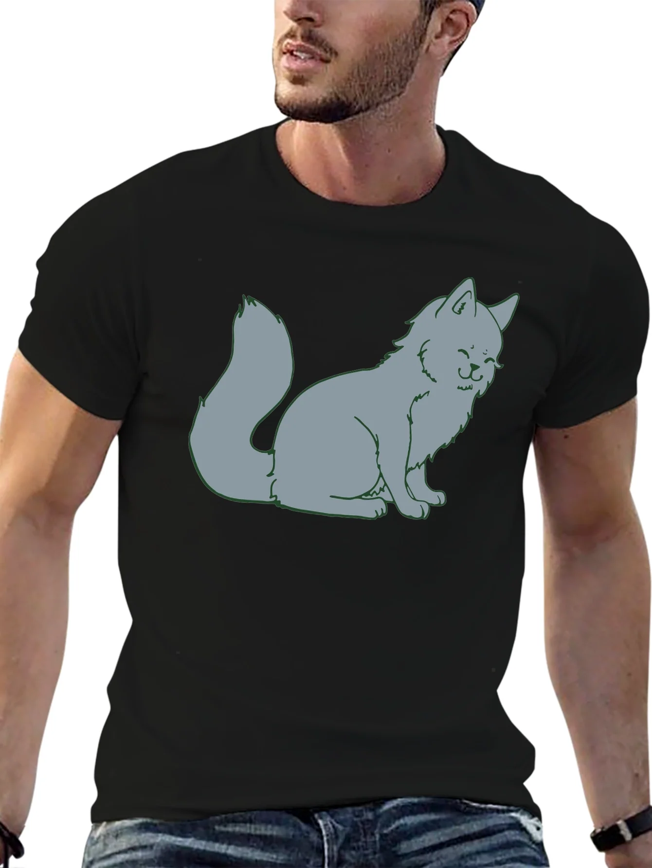 Rebbecca Cat Cartoon Graphic T-Shirt