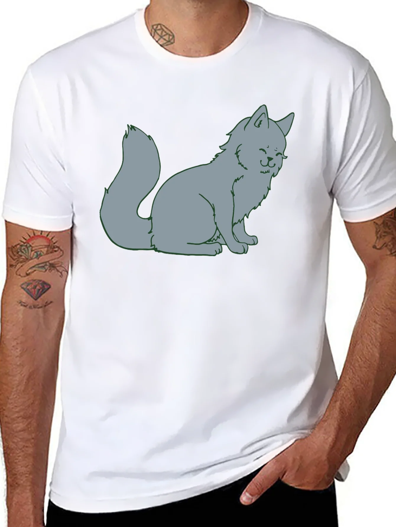 Rebbecca Cat Cartoon Graphic T-Shirt