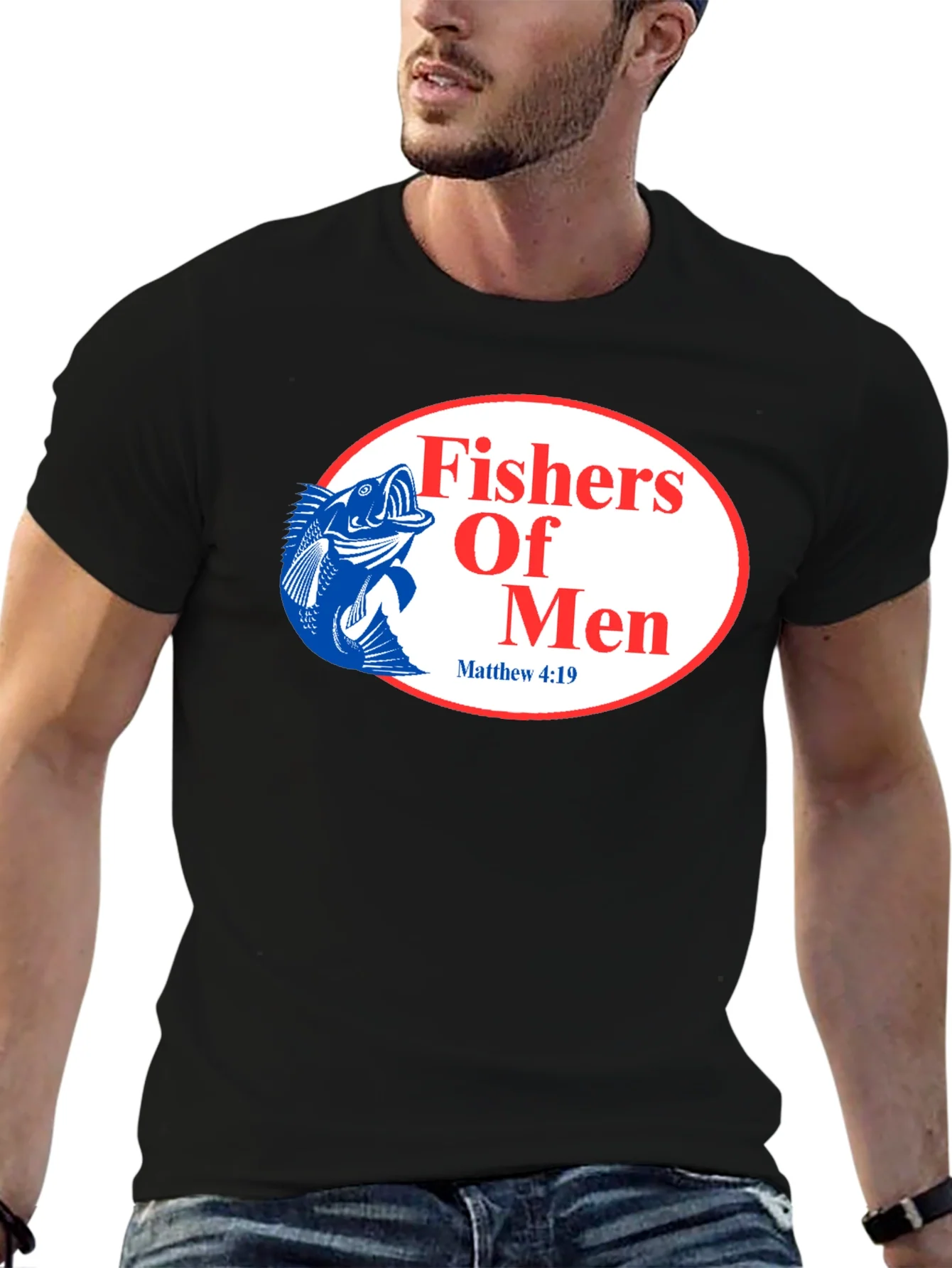 Camiseta Negra Cristiana: Pescadores de Hombres