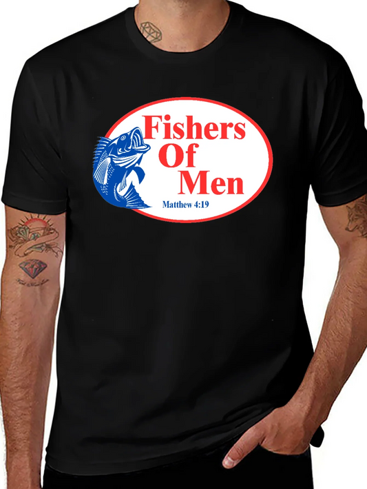 Camiseta Negra Cristiana: Pescadores de Hombres