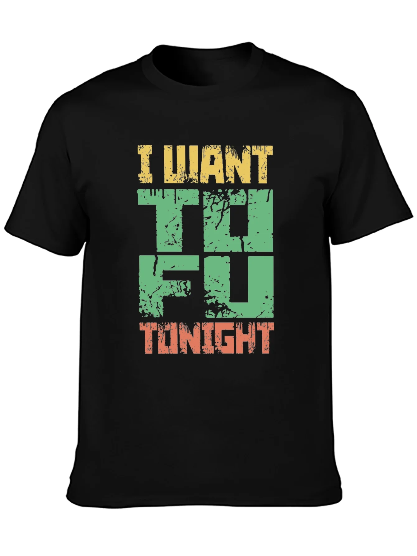 Rebbecca I Want Tofu Tonight Graphic T-Shirt - Black