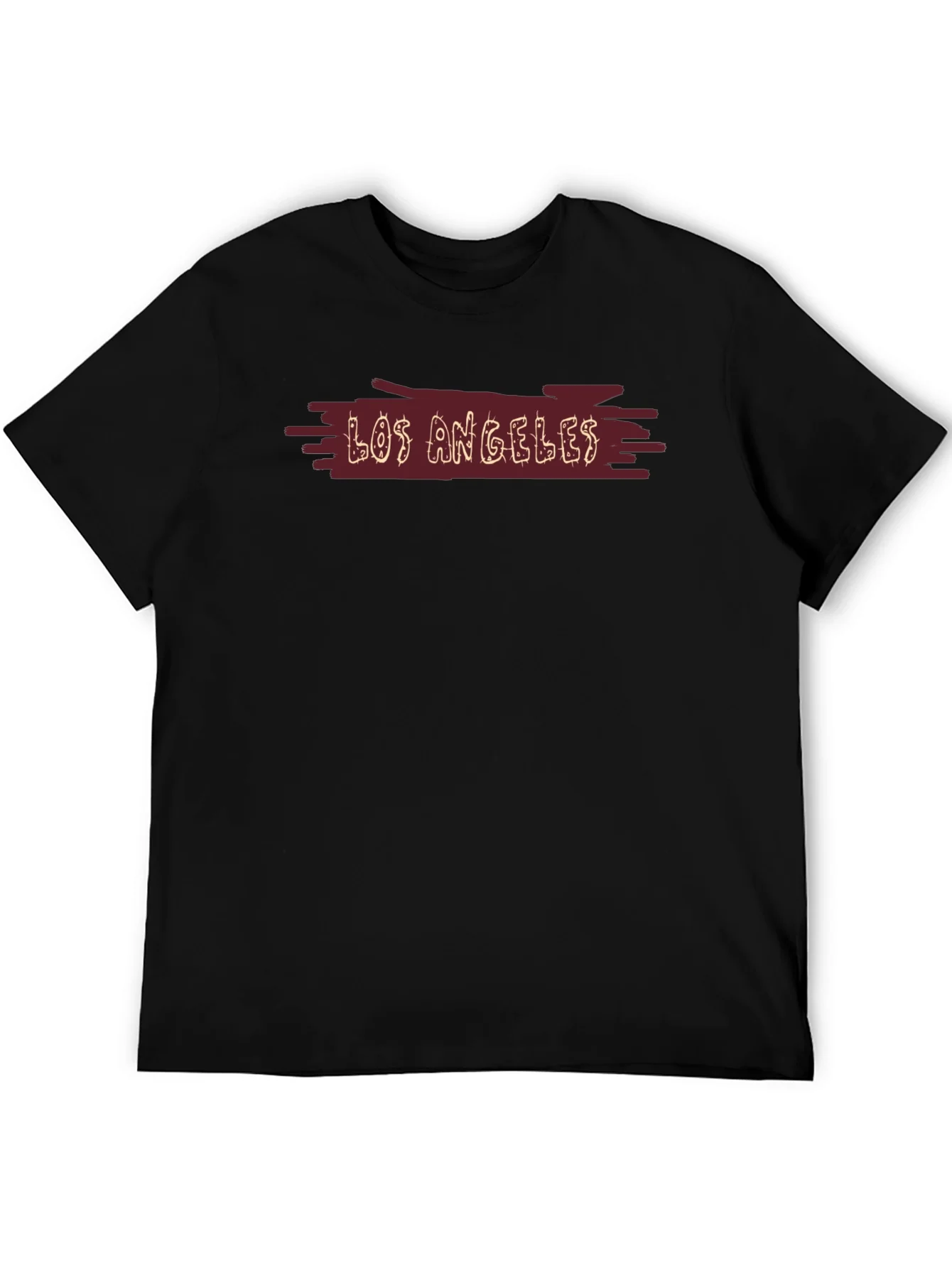 Camiseta Hombre Negra Los ¨¢ngeles Casual