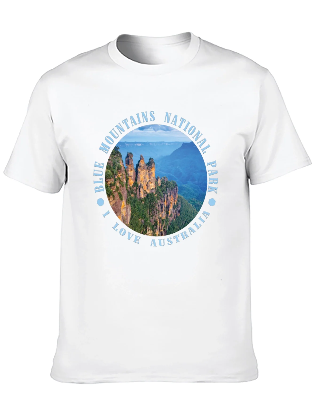 Camiseta Negra Blue Mountains Australia