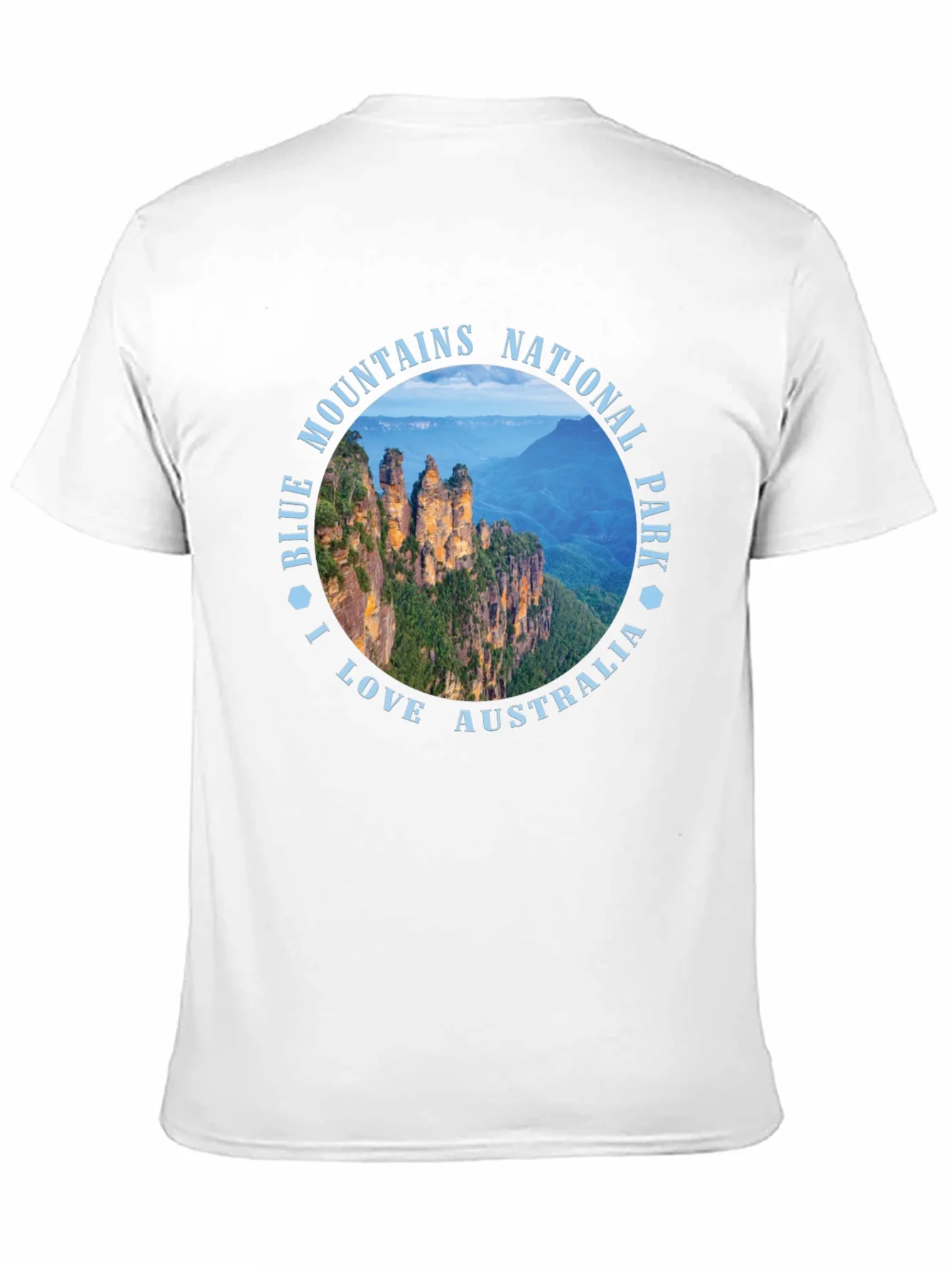 Camiseta Negra Blue Mountains Australia