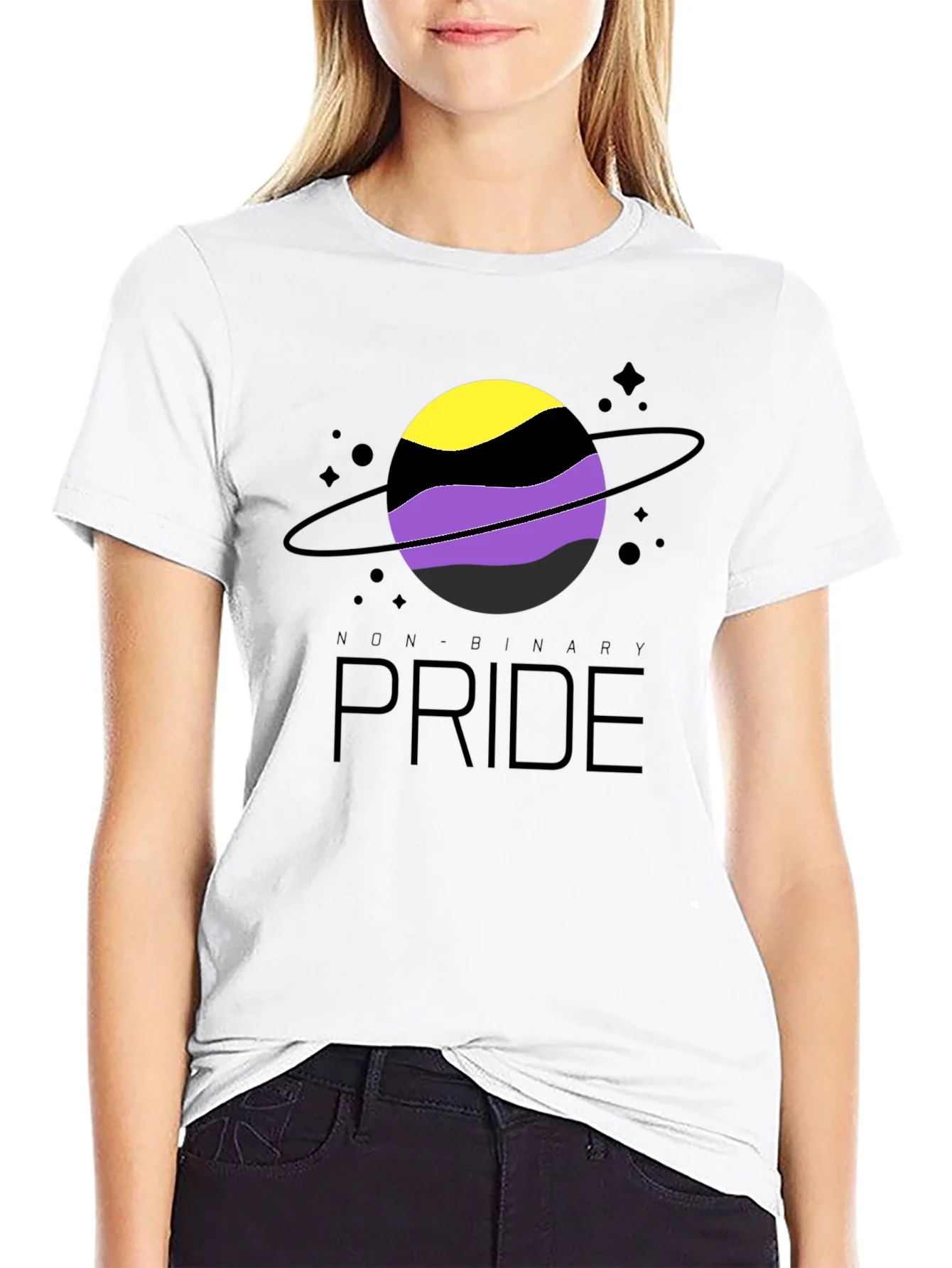 Camiseta Orgullo No Binario Dise?o Planeta
