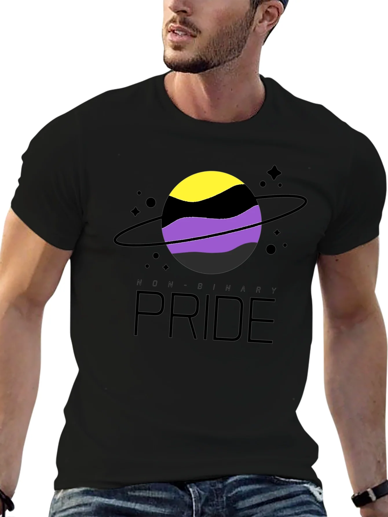 Camiseta Orgullo No Binario Dise?o Planeta