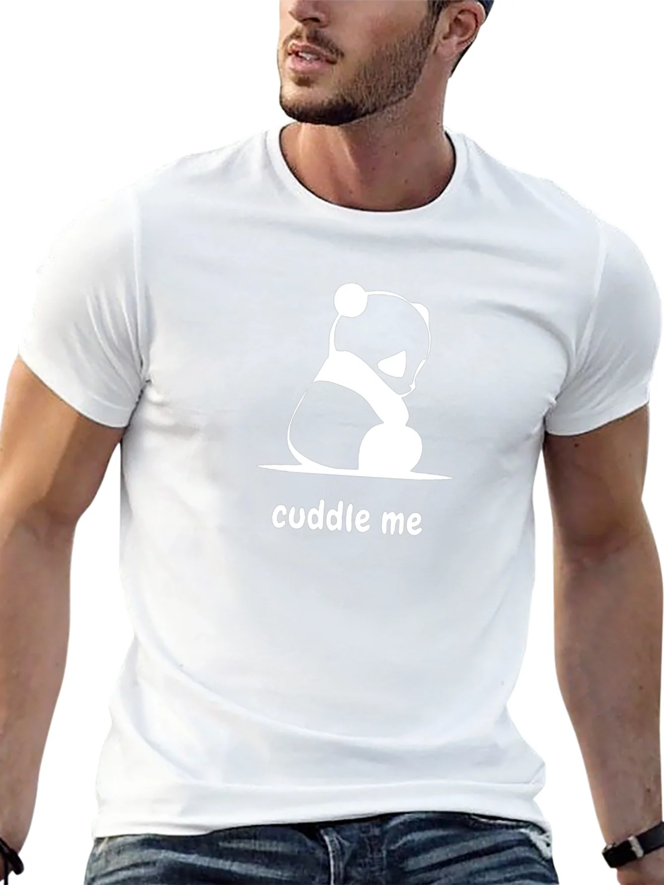 Rebbecca Cuddle Me Panda Bear Black T-Shirt