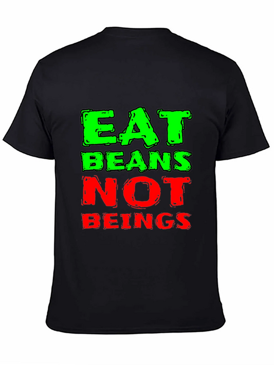 Rebbecca Eat Beans Not Beings Black Graphic T-Shirt