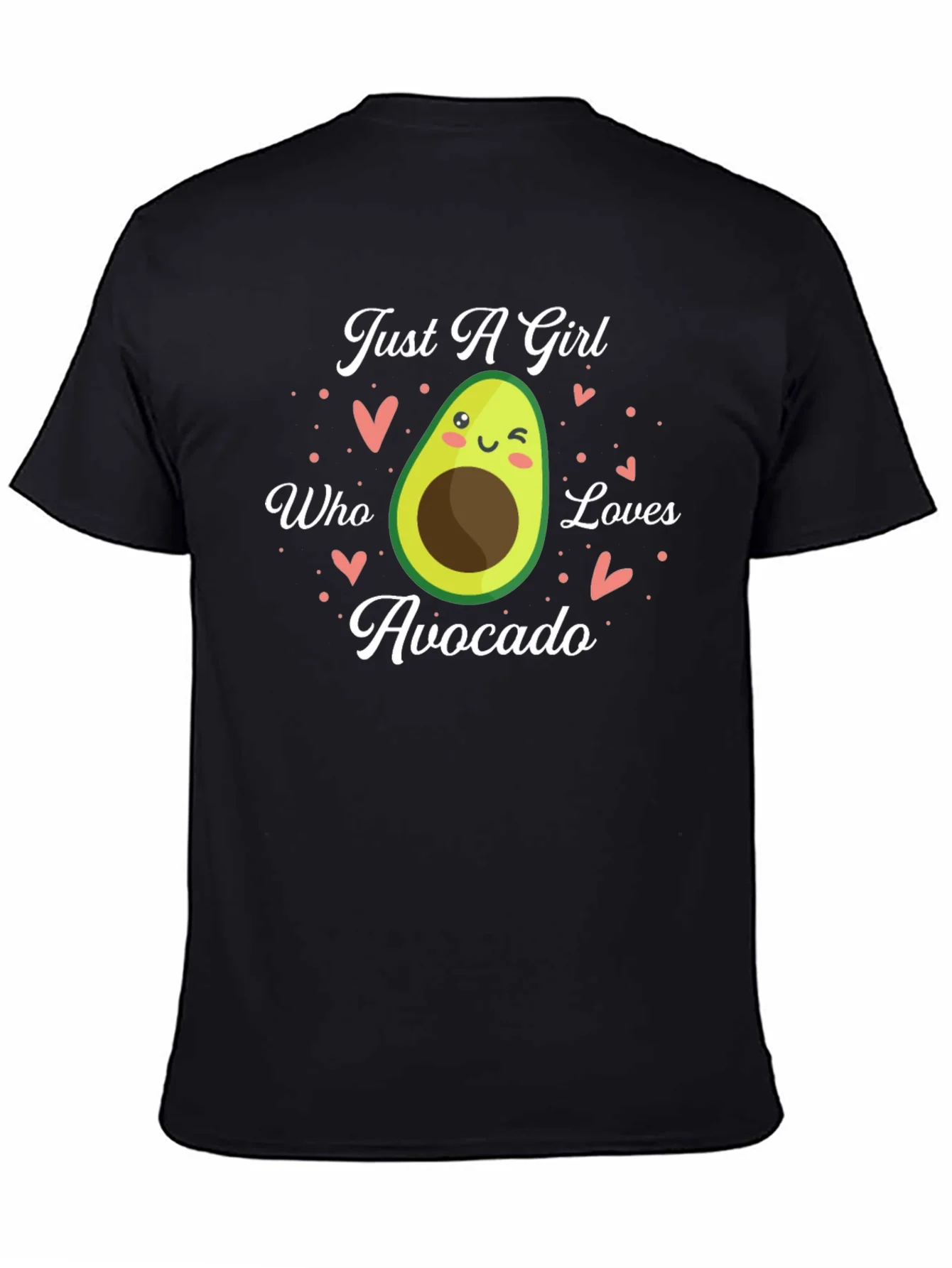 Camiseta Negra Just A Girl Who Loves Avocado