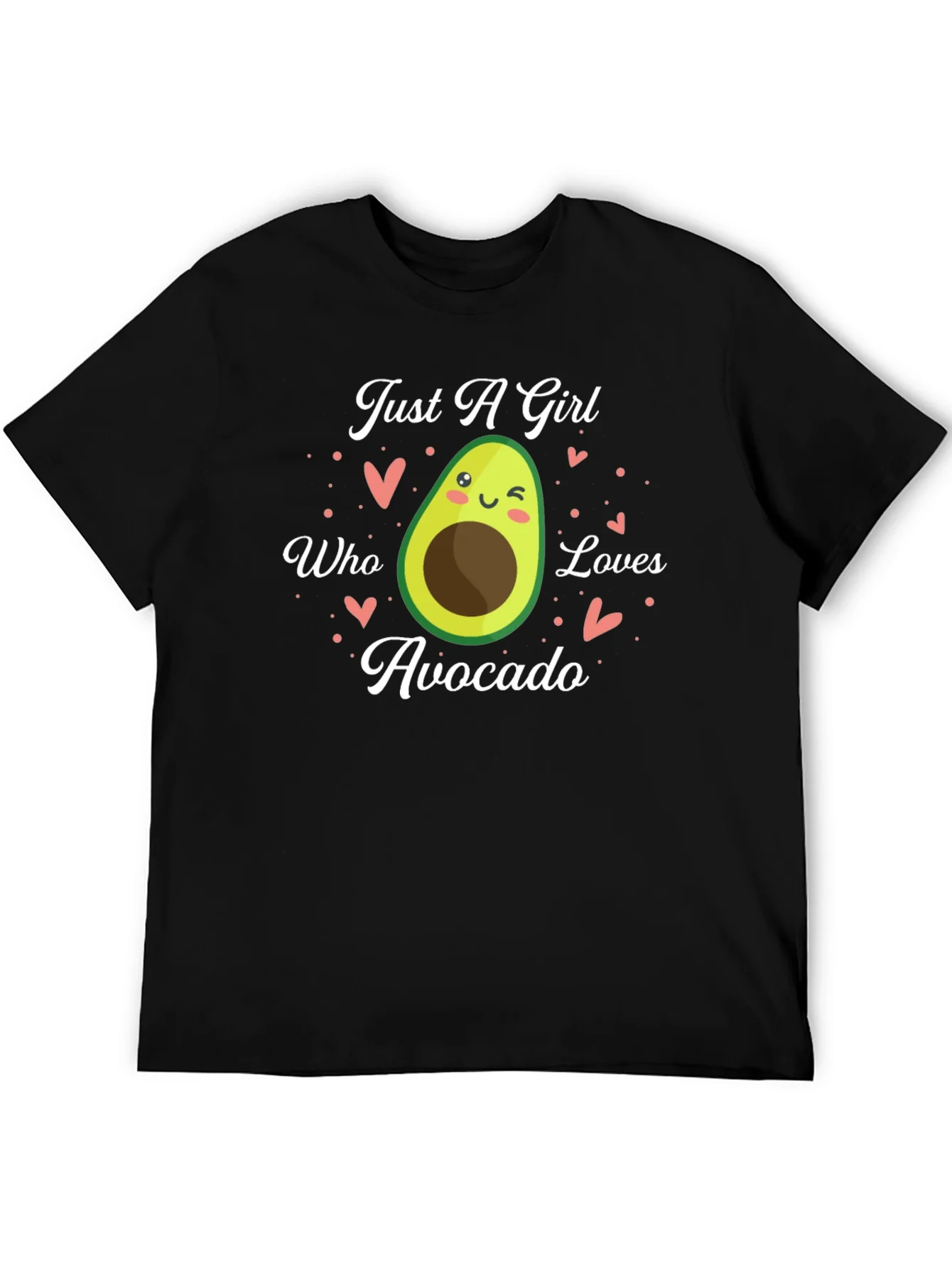 Camiseta Negra Just A Girl Who Loves Avocado