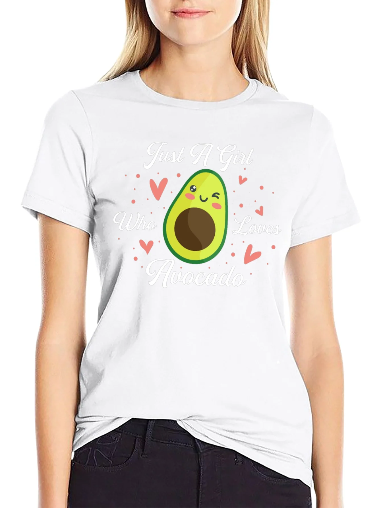 Camiseta Negra Just A Girl Who Loves Avocado