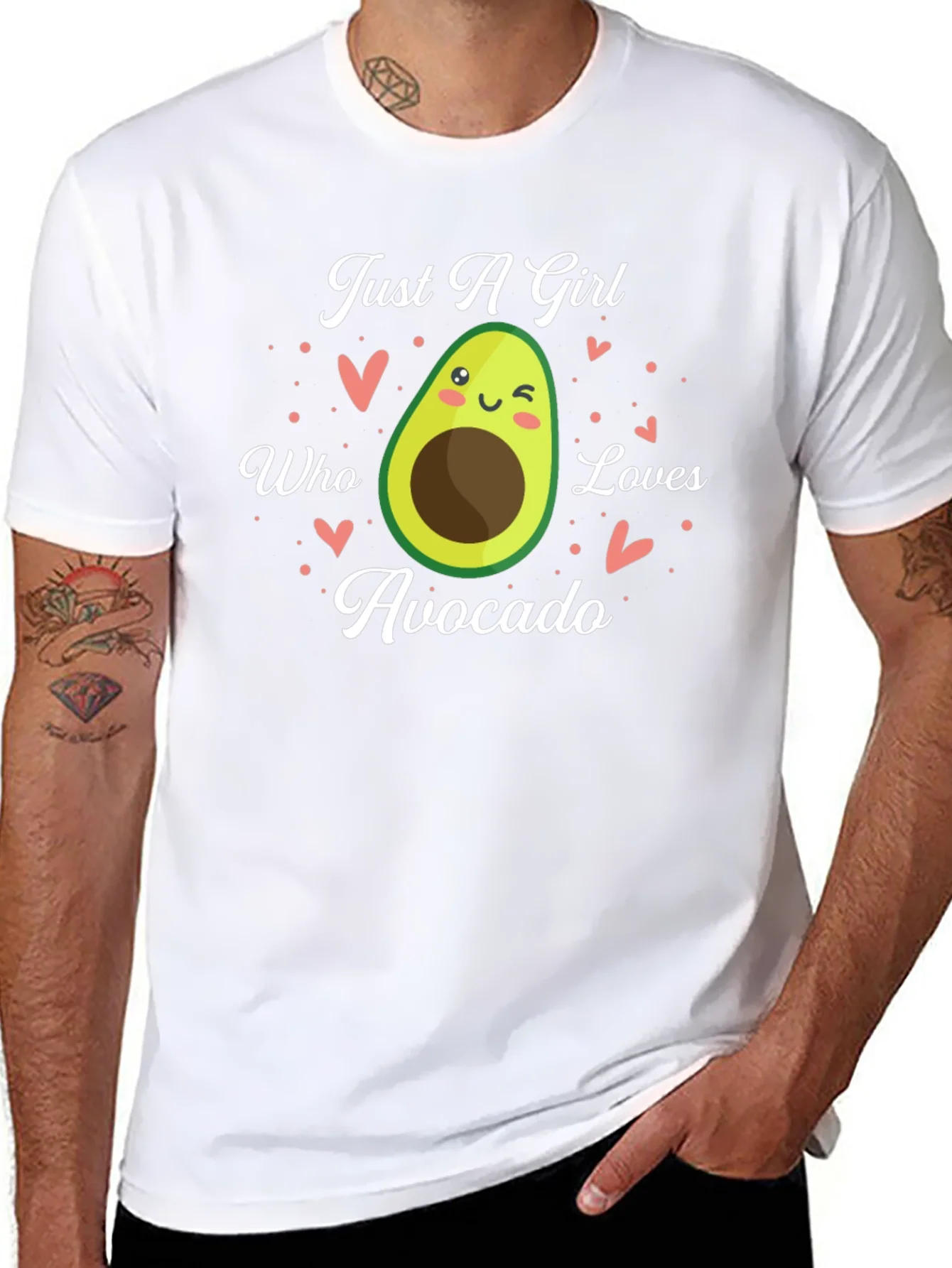 Camiseta Negra Just A Girl Who Loves Avocado