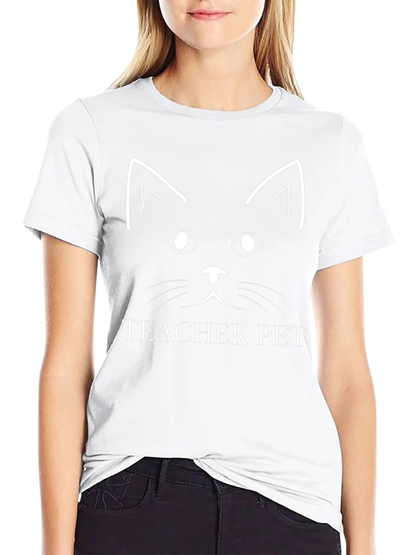 Rebbecca Teacher Pet Cat Graphic T-Shirt