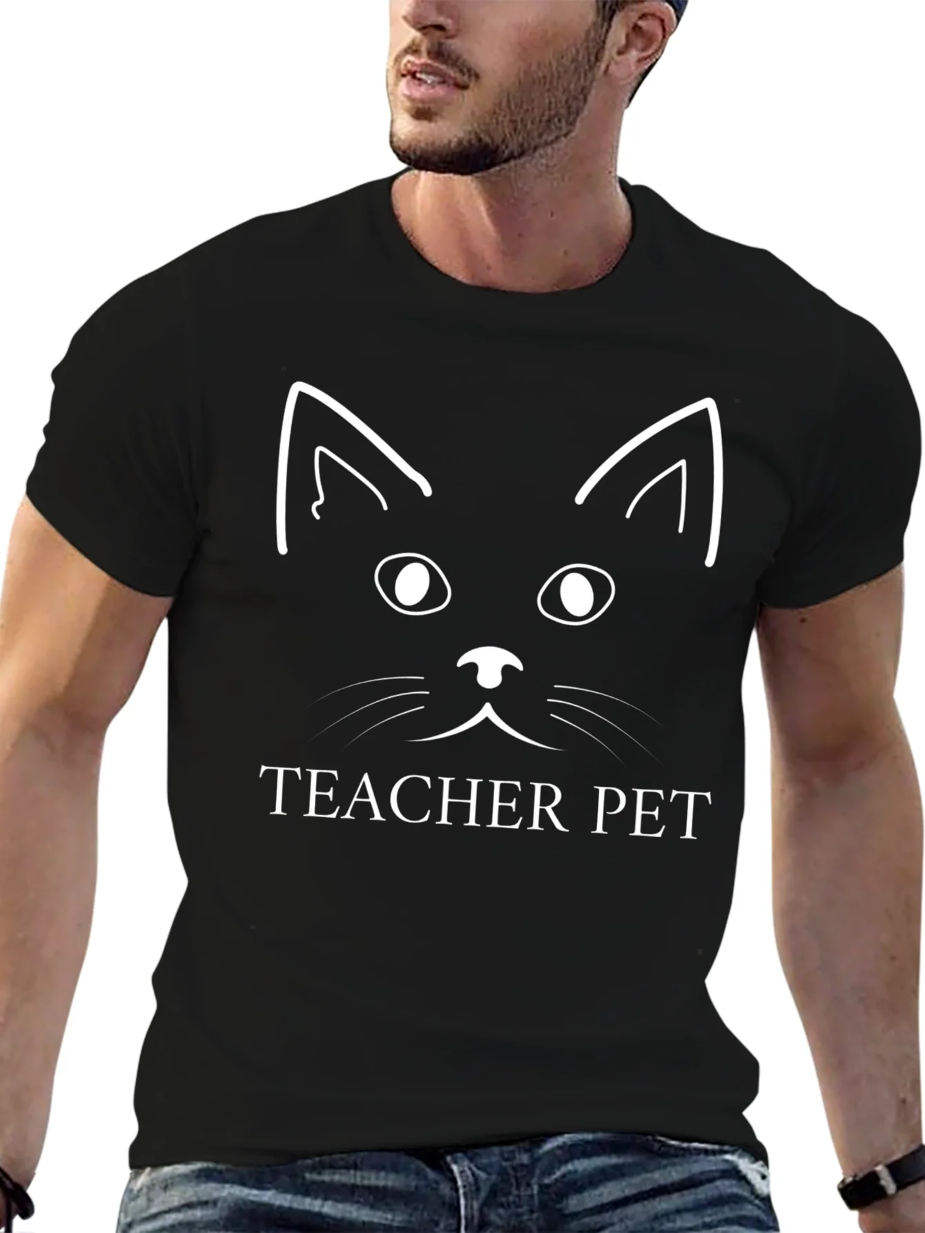 Rebbecca Teacher Pet Cat Graphic T-Shirt