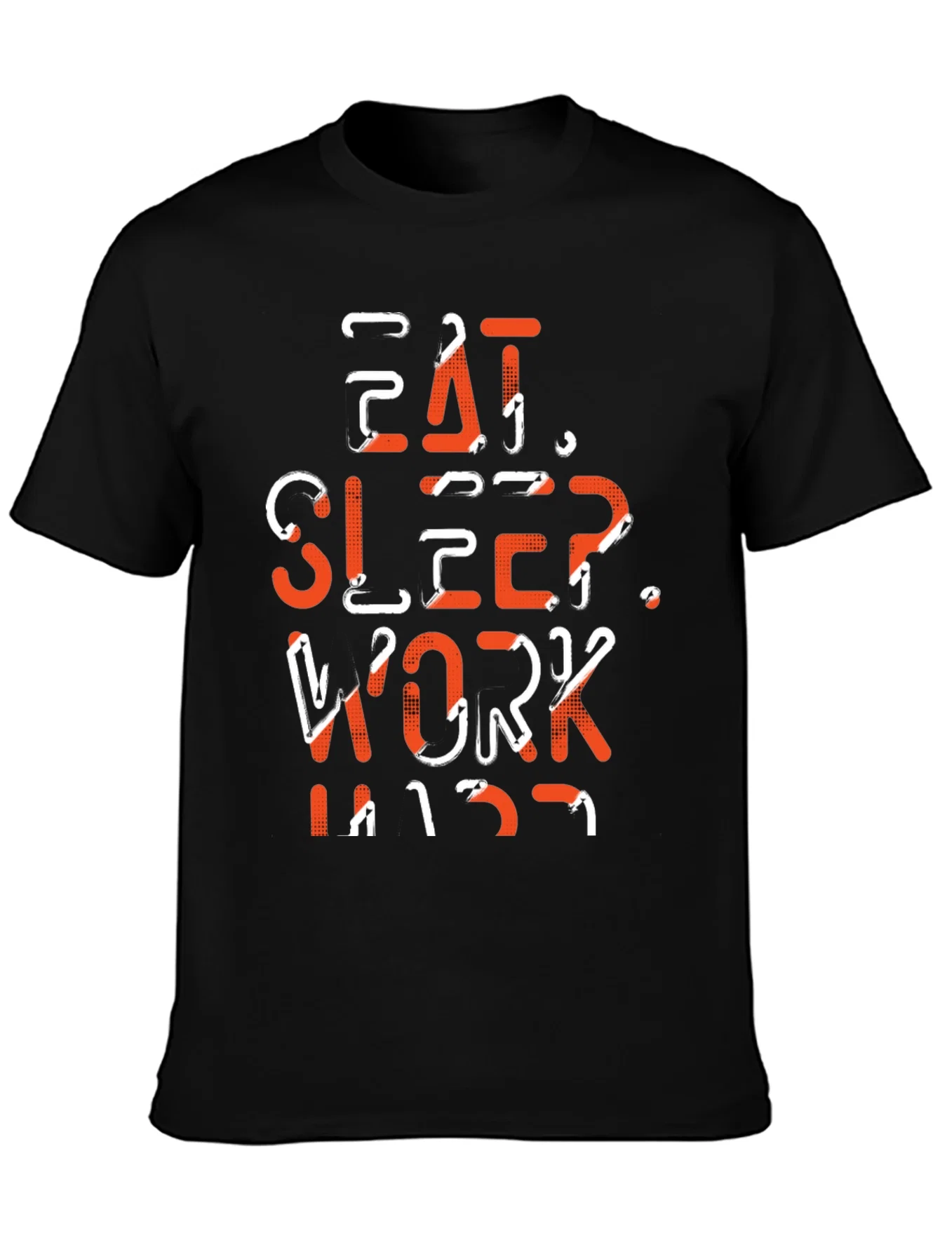 Rebbecca Eat Sleep Work Repeat Black Graphic Tee