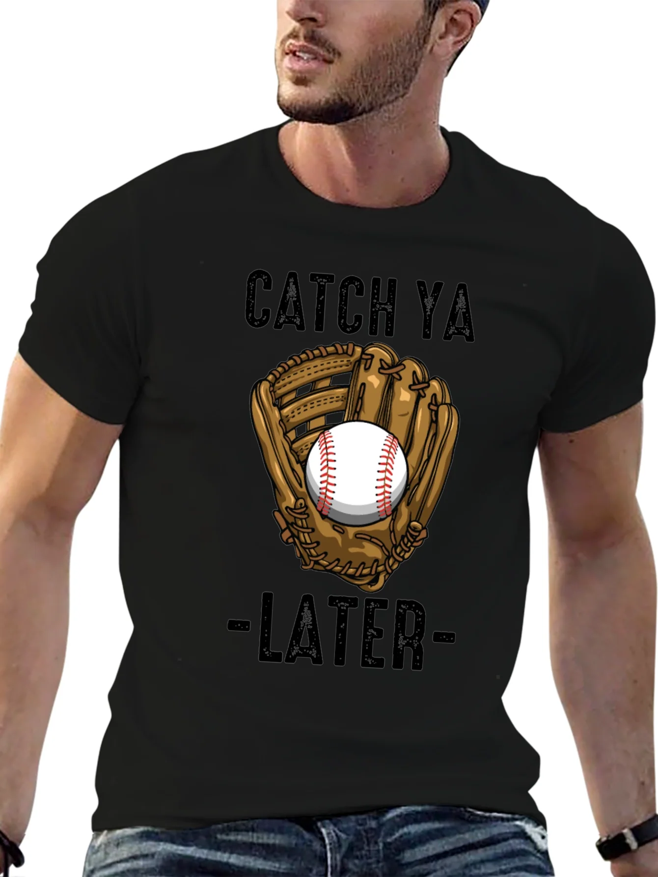 Camiseta Negra Deportiva Catch Ya Later